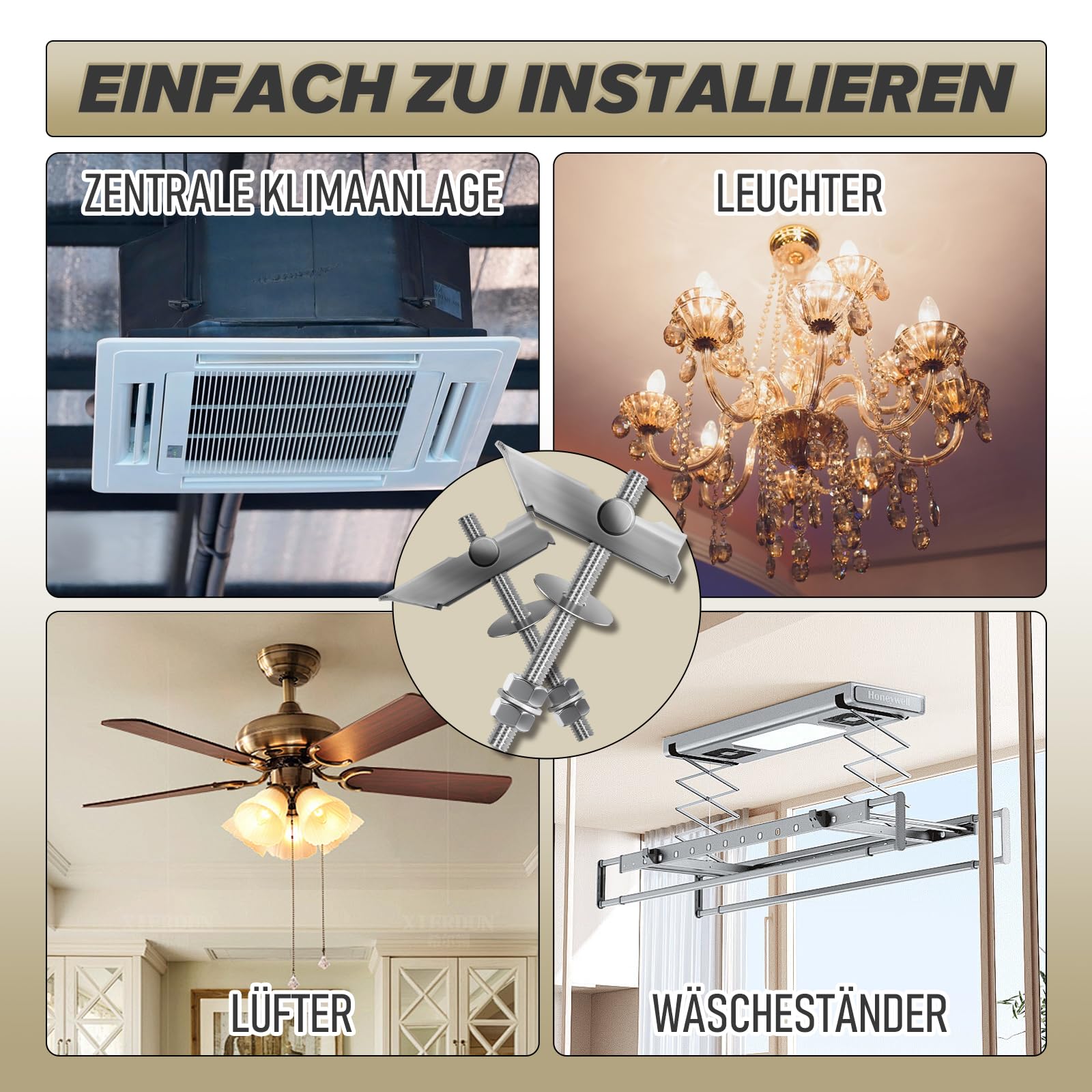 Tasselli Per Sollevamento Pesanti M8 X 100 Mm - Set Da 12 Pezzi, Per Cartongesso, Soffitti E Pareti - Foto 2