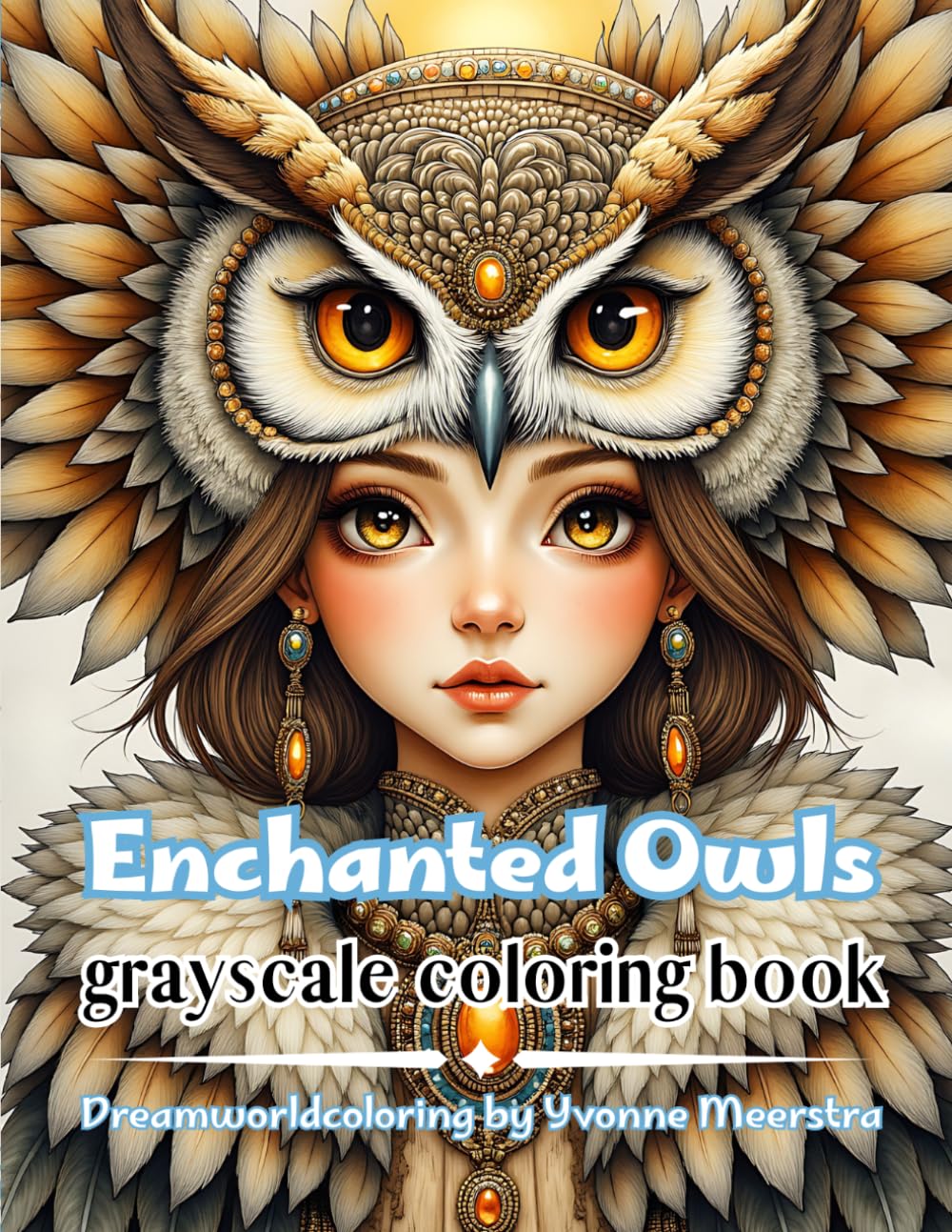 enchanted owls: A Magical Coloring Journey of Elegant Owl Spirits, Feathered Crowns and Dreamlike Beauty