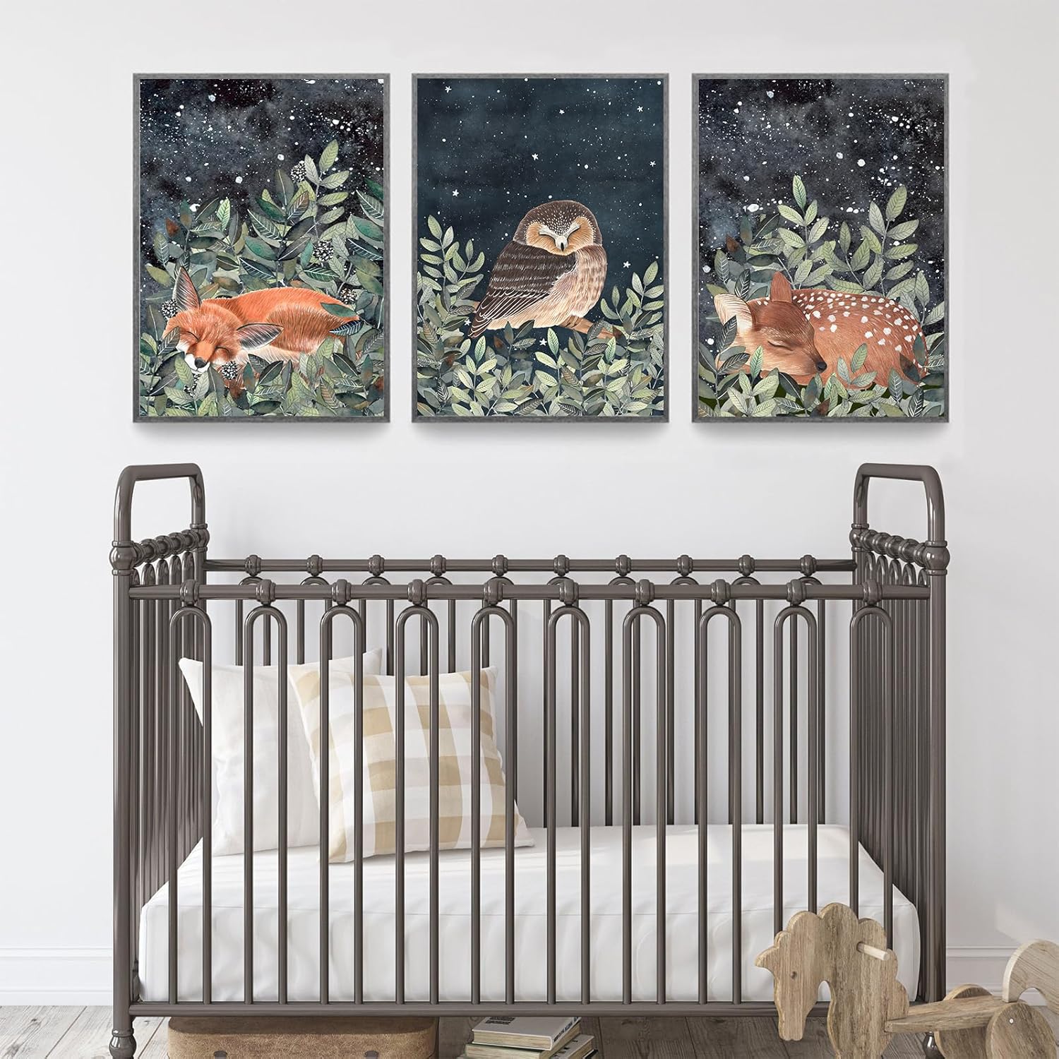 Forest Animal Prints for Nursery Animal Wall Art Owl