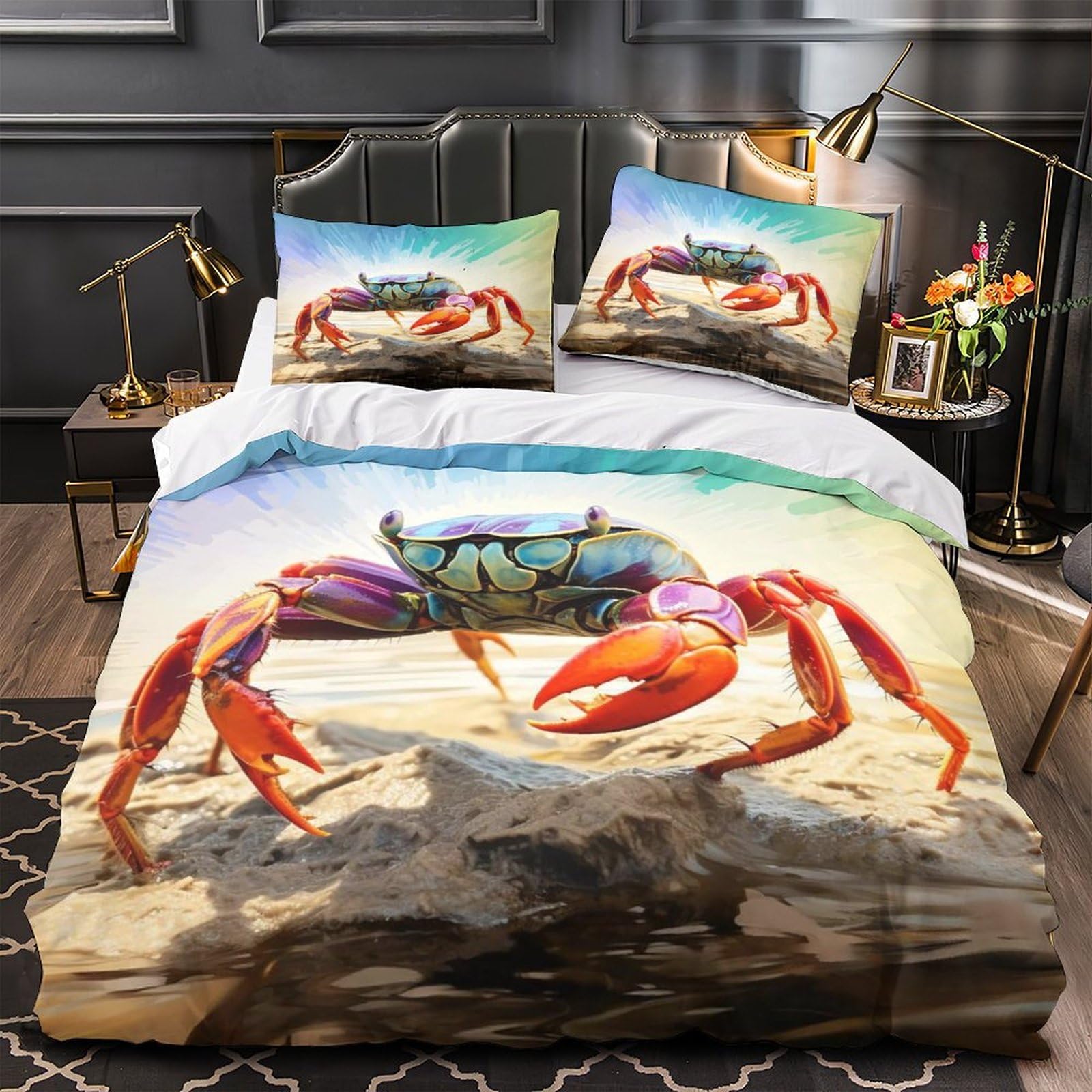 Housse de couette crabe hypoallergénique contre les acariens