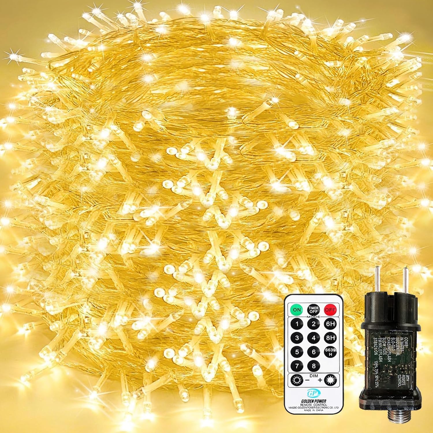 Bzavor 105M 1000 LED Lichterkette Außen mit Stecker Timer 8 Modi Merkfunktion IP65 Wasserdicht lichterketten Outdoor Weihnachtsl Led Lichterkette Innen für Party Weihnachten Garten Zimmer