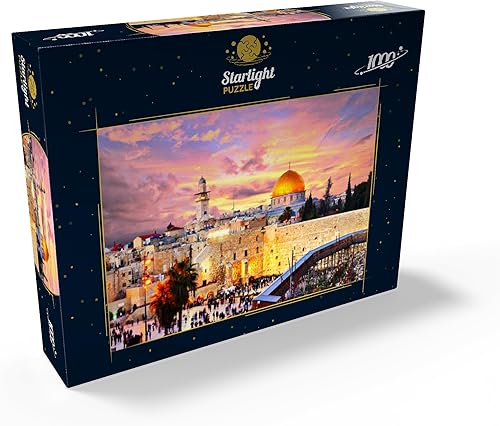 Miniatura 2 de Skyline of The Old City at The Western Wall and The Temple Mount in Jerusalem Israel, rompecabezas premium de 1000 piezas para adultos