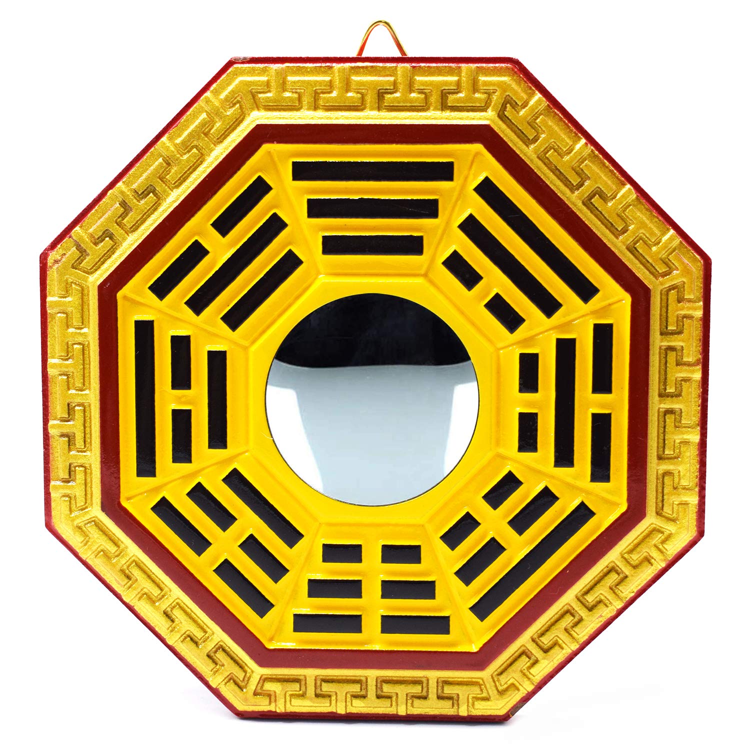 Buy Chinese Bagua Convex Mirror Feng Shui Wood Mirrors (6 Inch) Online