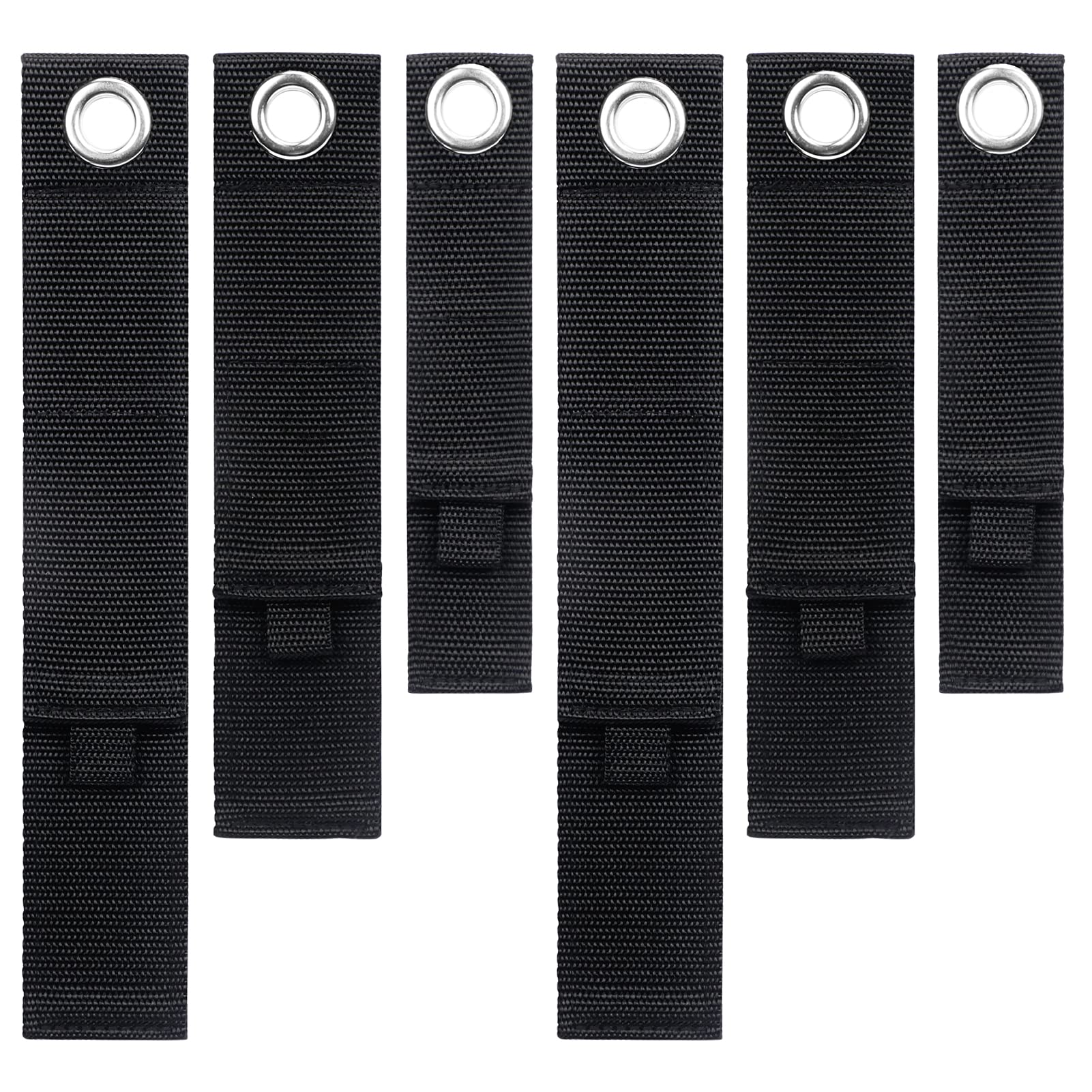 FYY Heavy Duty Cable Strap Orgaziner, 6pcs Cord Management Hanging Extension Cord Organizer, Cable Strap Wrap Loop Hanger Organizer For Cable, Hose, Power Cord, and Rope Garage Organization, Black