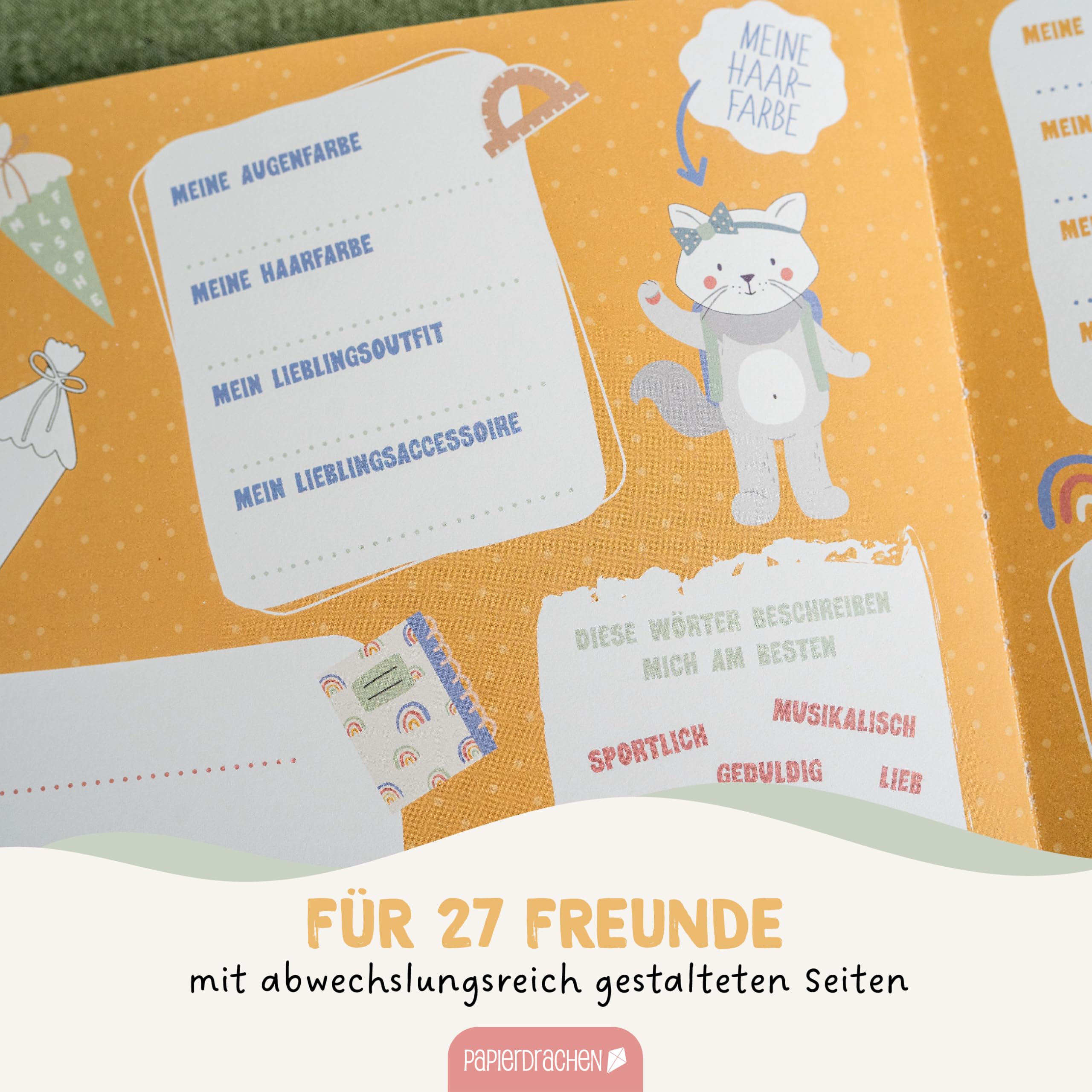 Papierdrachen GmbH Papierdrachen High-quality friendship book for children perfect for school colourful… - Image 4