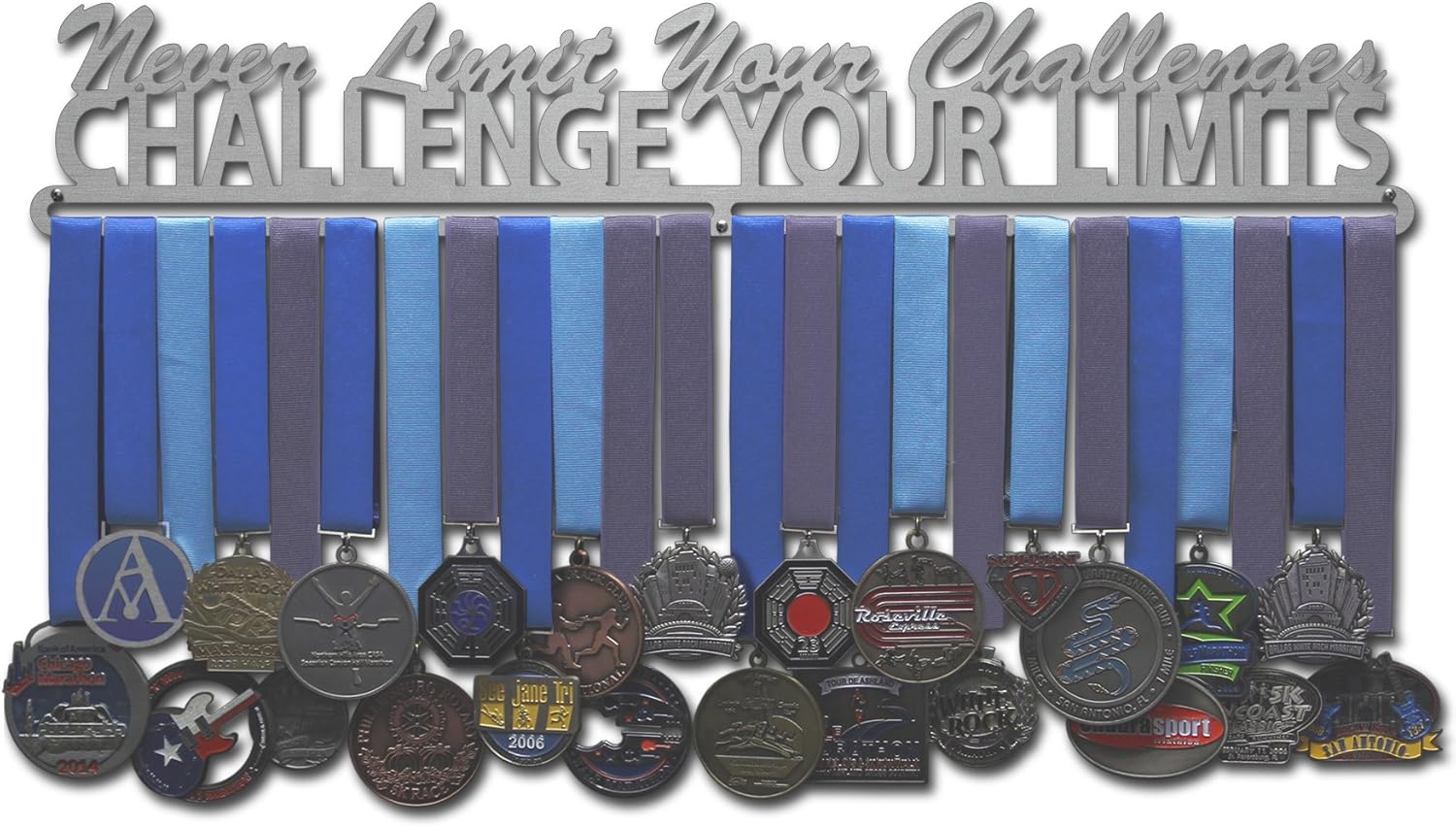 Allied Medal Hangers - Challenge Your Limits - Multiple Size Options Available - Medal Award Holder Display Hanger Rack