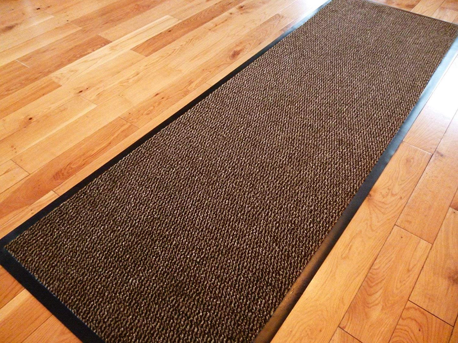 TrendMakers Dirt Stopper Carpet Runner Door Mats | 40cm x 60cm Beige/Black | With PVC Rubber Back For Home Office Kitchen Mats | POLYPROPYLENE PILE — image 1