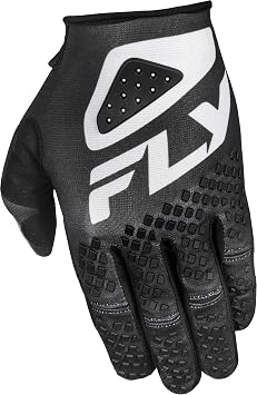 Fly Racing Men's Kinetic Sym Gloves (Black/White, Medium)