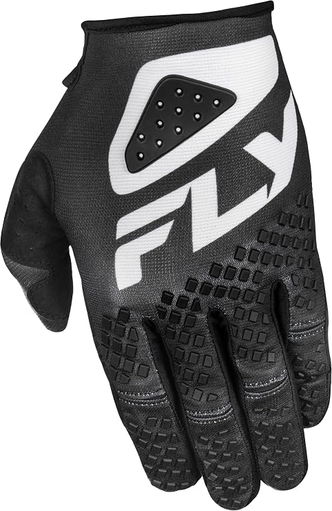 Fly Racing Men's Kinetic Sym Gloves (Black/White, Medium)