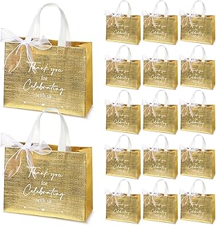 CHENGU 50 Pcs Thank You Gift Bags Thank You for Celebrating with Us Wedd...