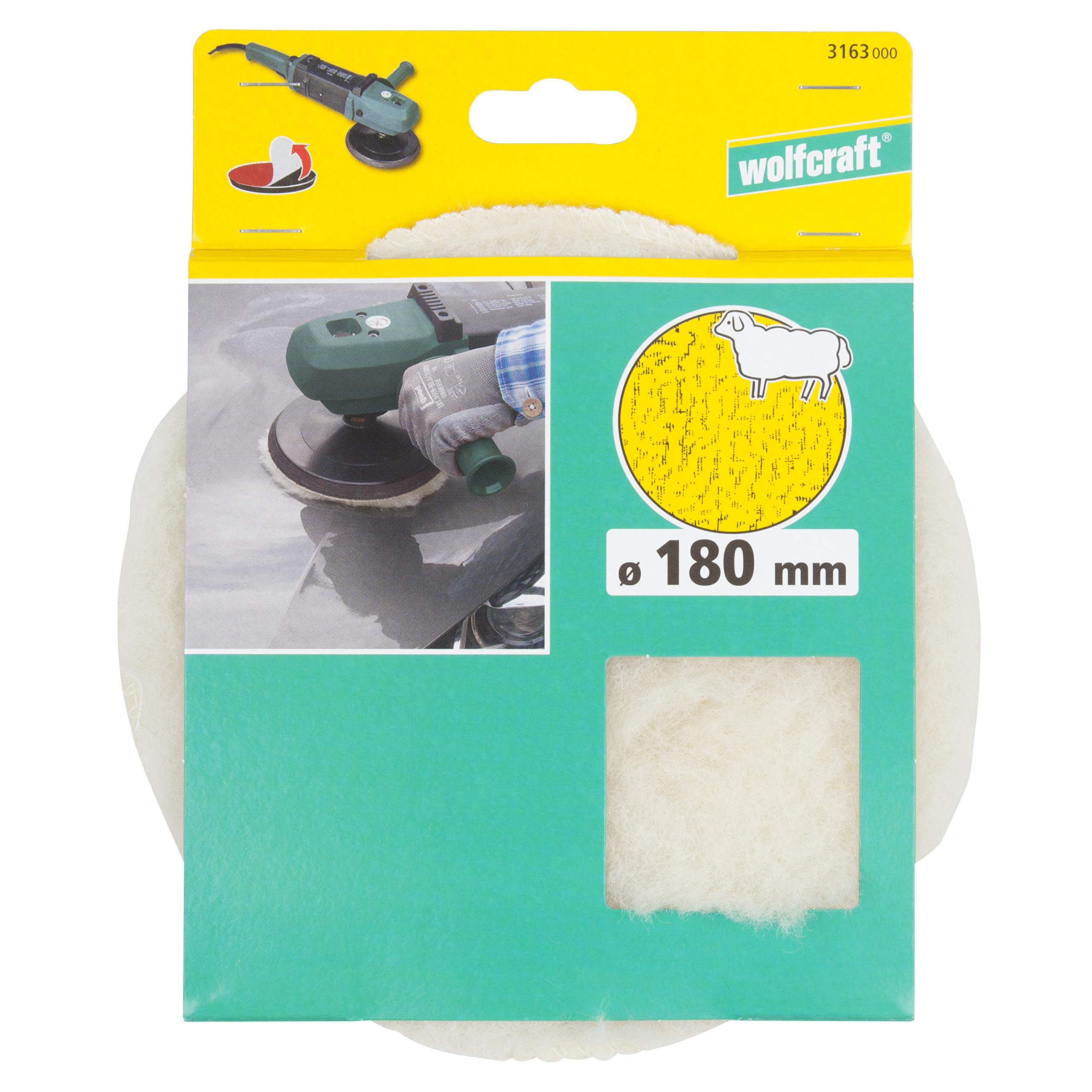 Cuffia Per Lucidatura In Lana D'Agnello Wolfcraft | Per Plattorello ø125mm | Diametro 140mm - Foto 7