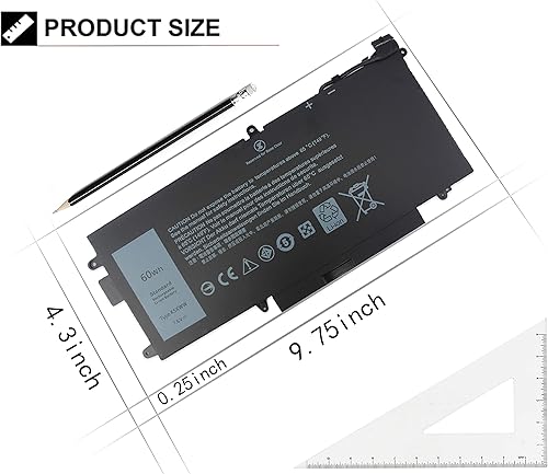 Miniatura 5 de K5XWW - Batería para laptop compatible con Dell Latitude 13 7389 7390 P29S001 P29S002 Latitude 12 5000 5289 2 en 1 L3180 E5289 Series 451-BBZC 6CYH6