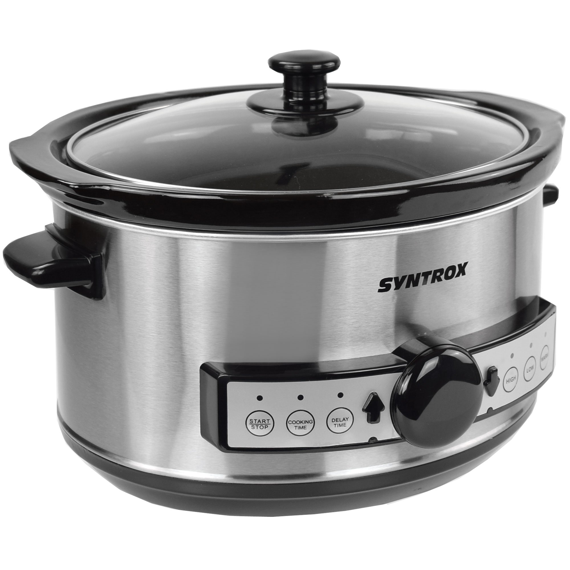 Syntrox Germany Slow Cooker Schongarer 3,5L mit Timer und Warmhaltefunktion - Leistung 200 Watt