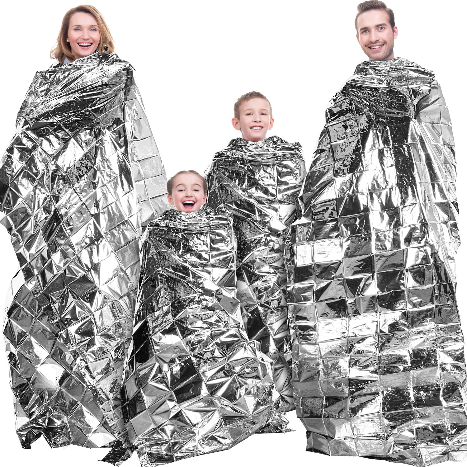 Maitys 8 Pcs Emergency Blankets Thermal Survival Foil Heat Sheets