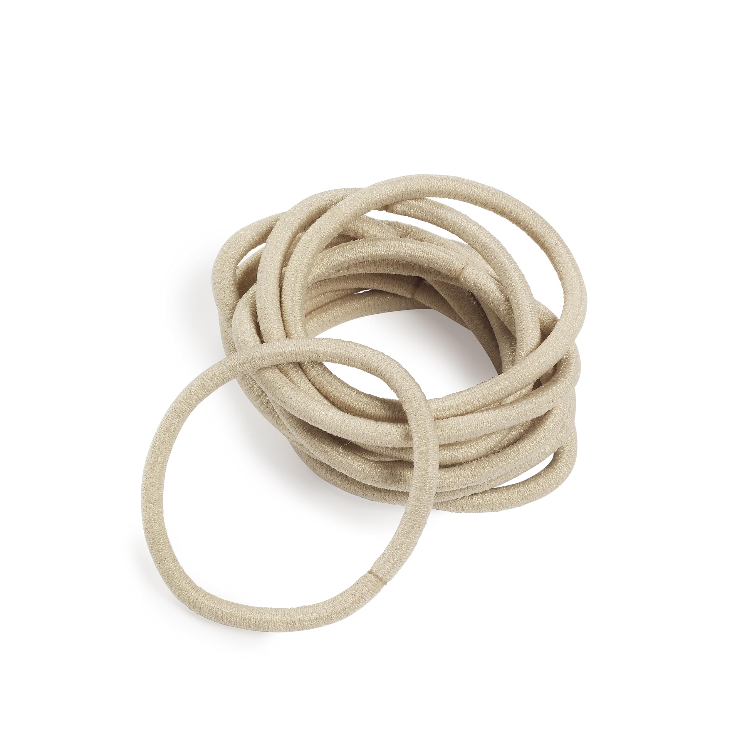 Manicare Hair Bands, Pack Of 12 Blonde Bobbles, Ponytail Holder, Snag Free Elastic Hair Ties, Metal Free No Damage Gentle On The Hair, Thick Bands Suitable For All Hair Types