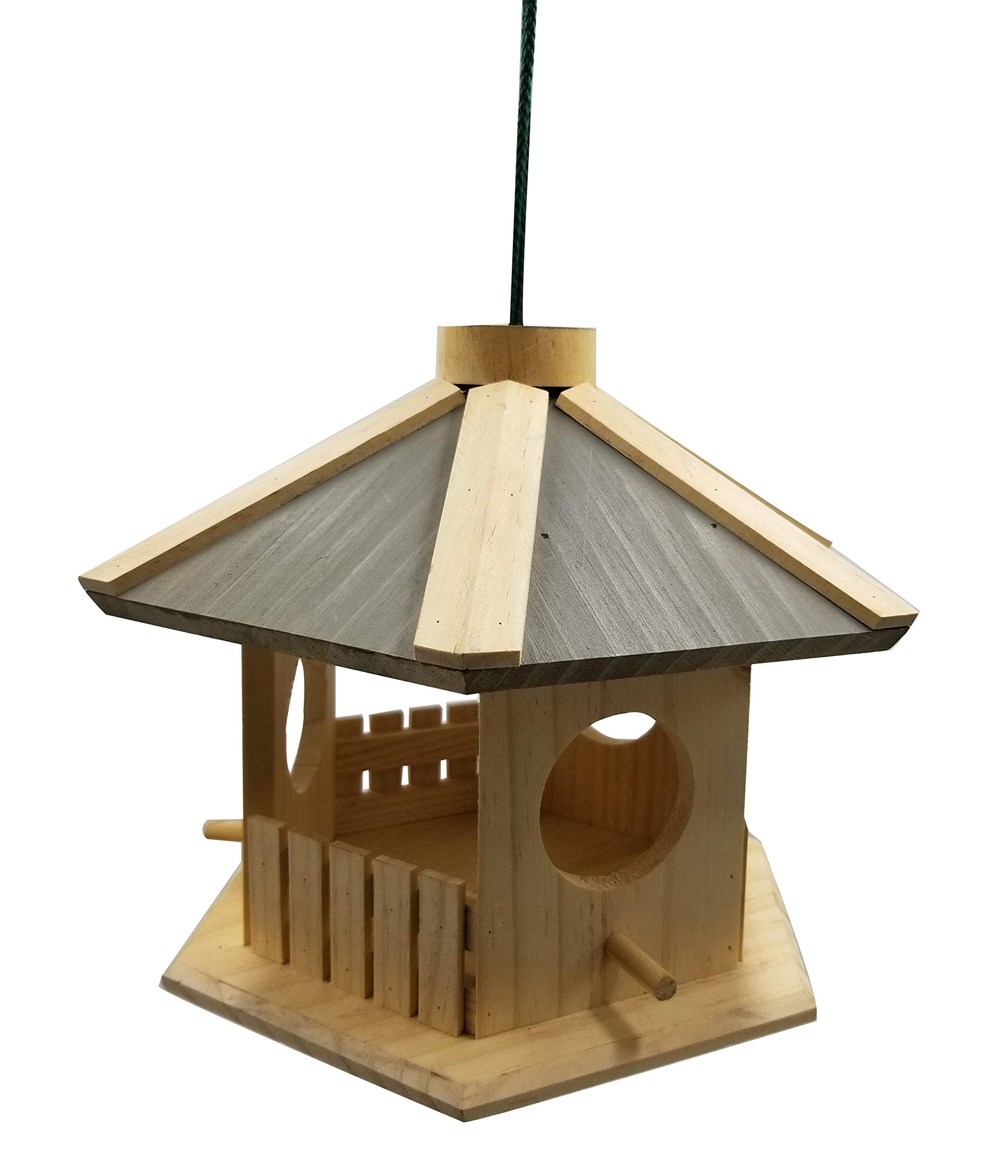 Dehner Natura Dakota Wild Bird Feeder Approx. 30 x 26 x 22 cm Natural Pine