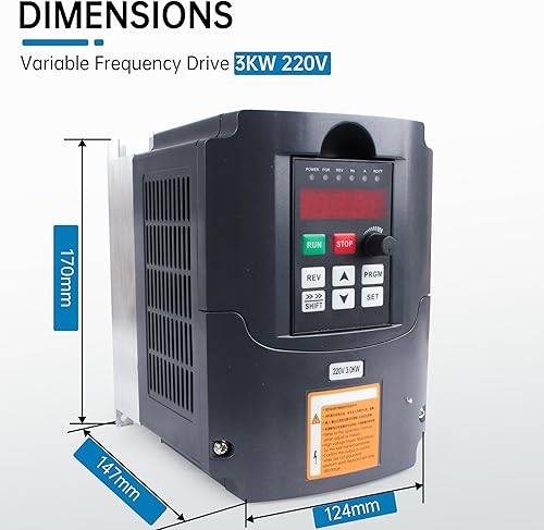 Miniatura 21 de RATTMMOTOR Unidad de frecuencia variable 2.2KW 220V VFD Convertidor de frecuencia Convertidor de frecuencia Entrada monofásica, salida trifásica