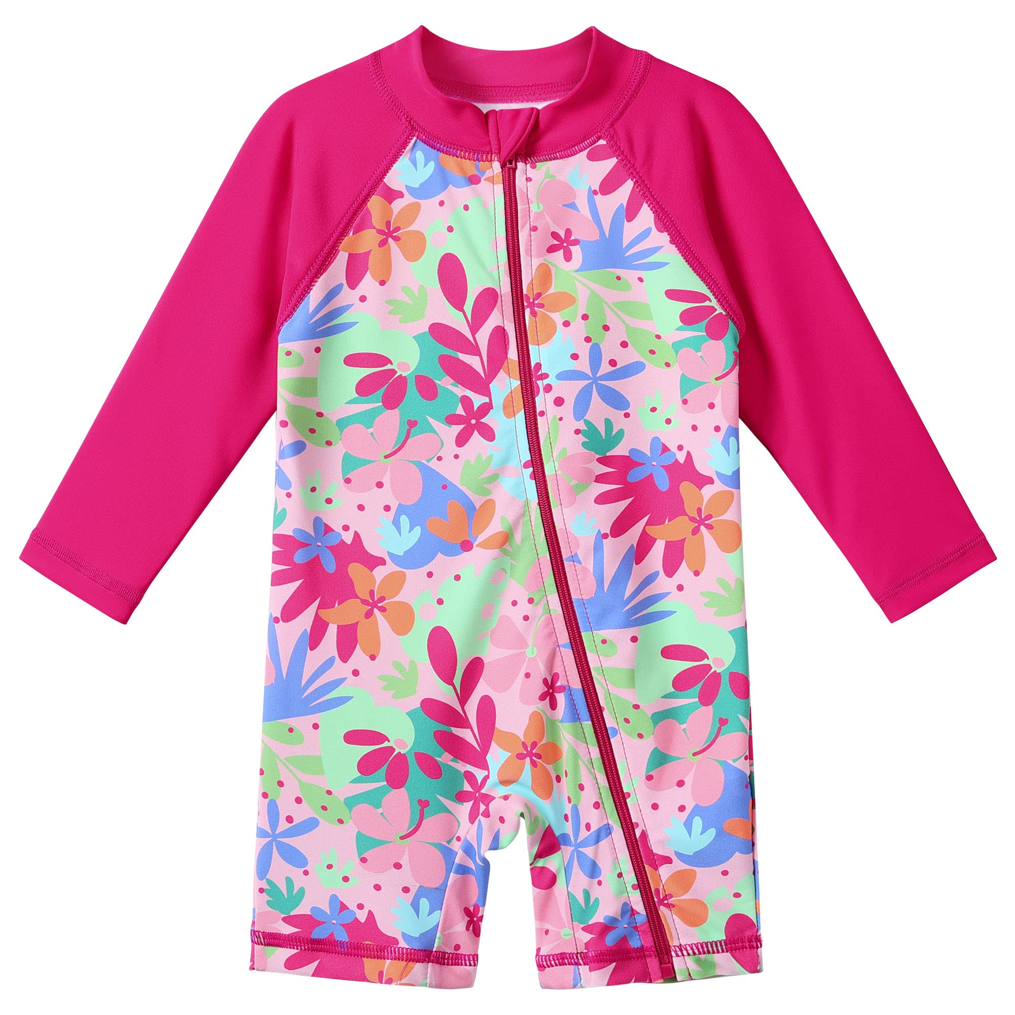 XFGIRLS Baby/Toddler Girls Swimsuit Long Sleeve One-Piece Bathing Suit Rash Guard