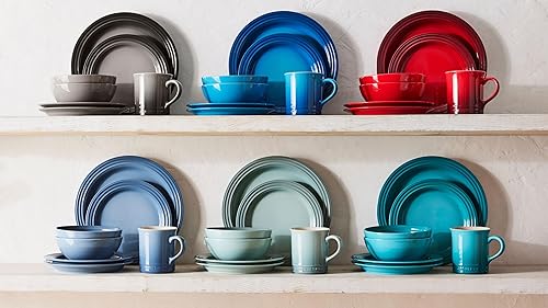 Miniatura 7 de Le Creuset Juego de vajilla de gres, 16 piezas, Cerise