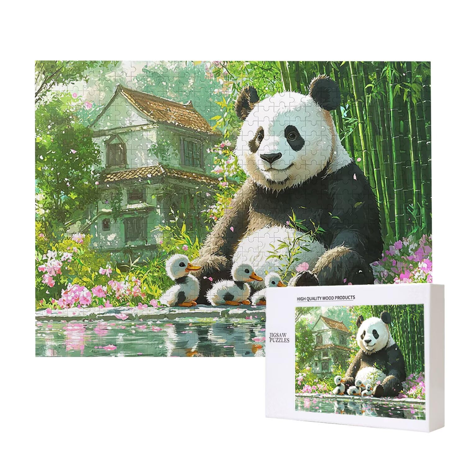 Drewniane puzzle dla dorosłych 1500 sztuk | bambus | Zabawki edukacyjne | Puzzle dla dorosłych i dekoracje rodzinne | Rozmiar 87 x 57 cm | Prezent dla dorosłych | Prezenty świąteczne (rozmiar: 34,8 x