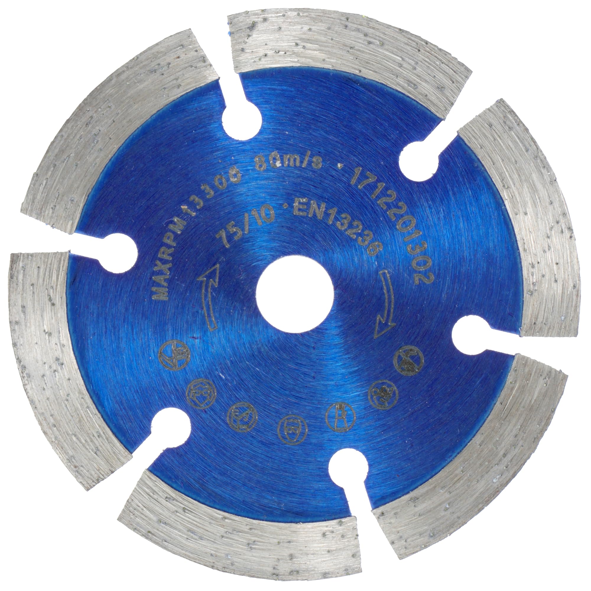 PRODIAMANT Disco de corte de diamante Premium hormigón universal 75 mm x 10 mm disco de diamante adecuado para amoladora angular de batería 76mm