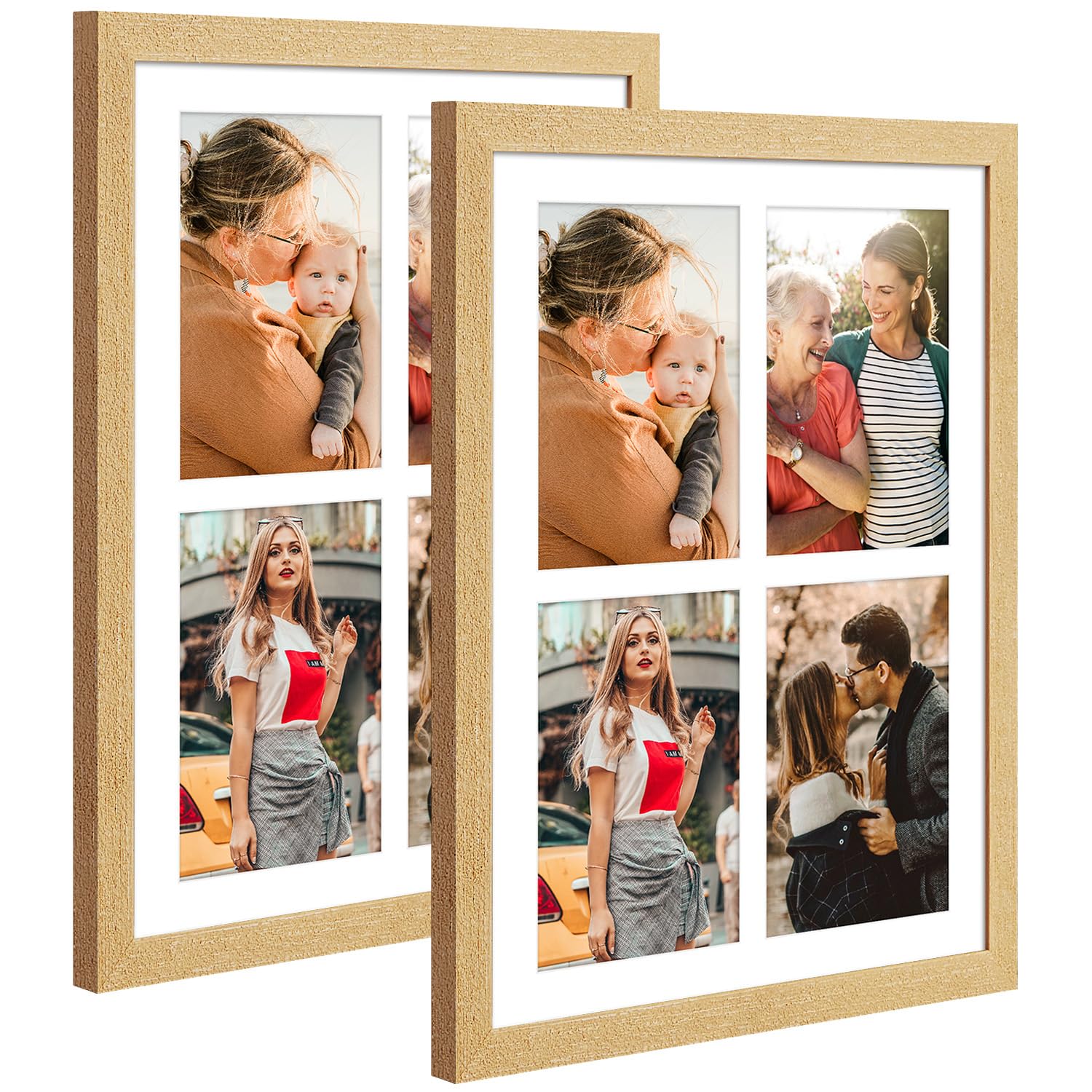 Amazon.co.jp: KSROECUD 9x13 コラージュフレーム 4つの開口部 4 x 6