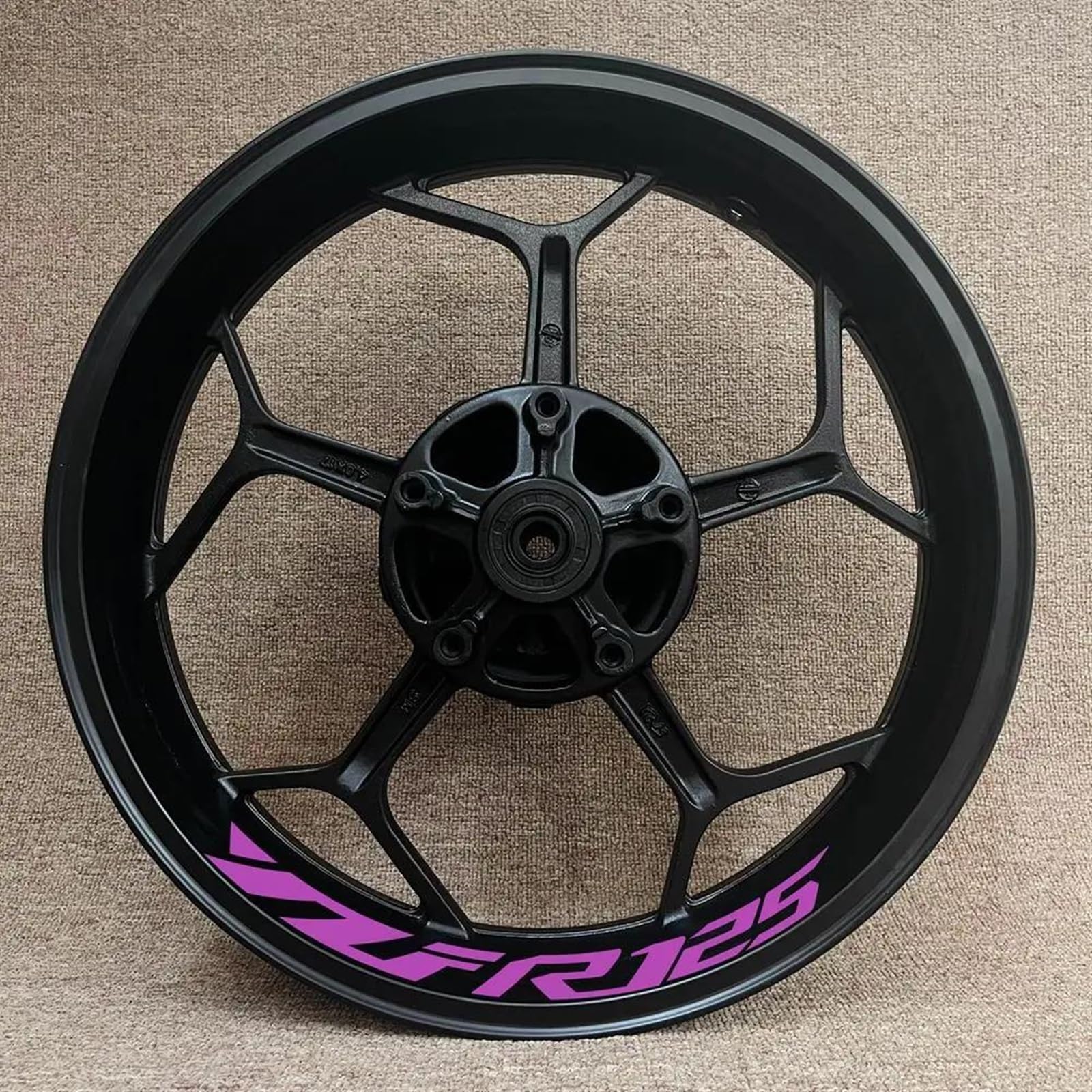 Stickers Motorcycle Wheel Stickers Reflective Rim Motorbike Waterproof Decals for YZF R125 YZFR125(Style 20)