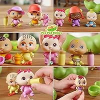 Vista 3 de Nature Bound Pea Pod Babies Bundle (juego de 4) – Juguetes coleccionables sorpresa misteriosos con mini bebé, ropa y accesorios – Muñeca pequeña