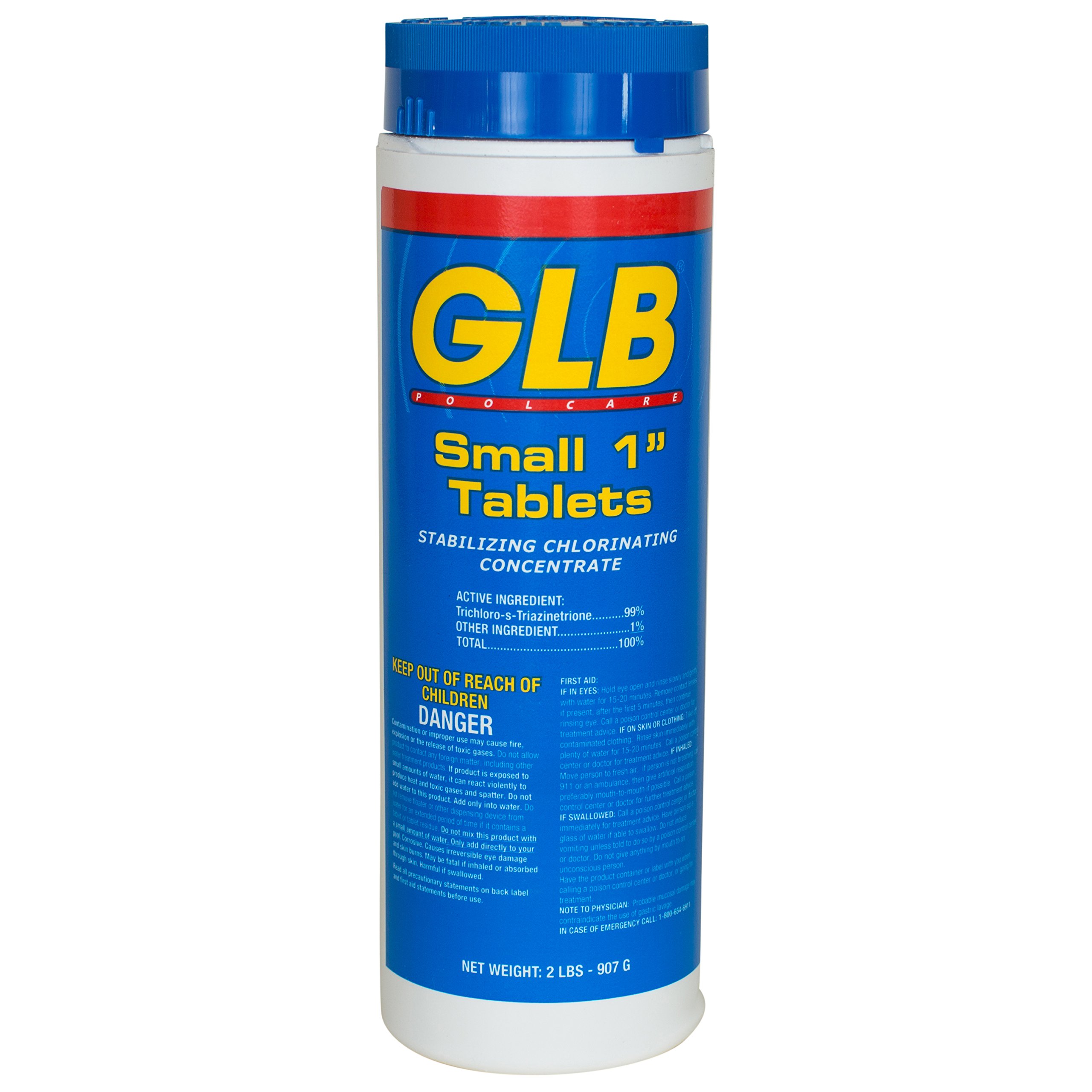 GLB 71250A 1-Inch Chlorine Sanitizing Tablets, 2-Pound, Small