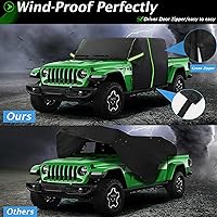 Vista 5 de Big Ant Funda impermeable para cabina de automóvil para Jeep Gladiator JT 2020-2023, protección para todo tipo de clima al aire libre con cremallera