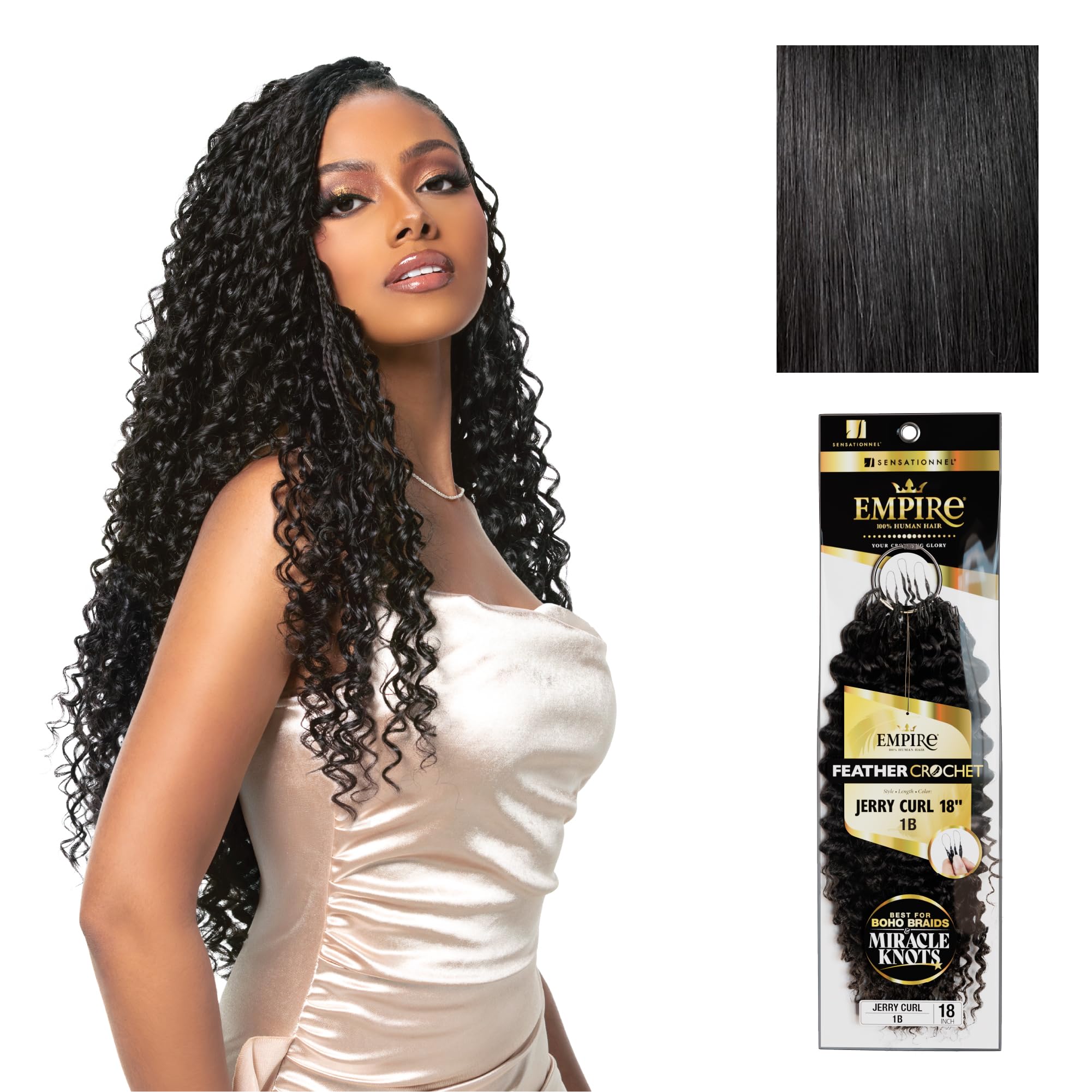 Amazon.com : Sensationnel Empire Feather Crochet Braids-Jerry Curl
