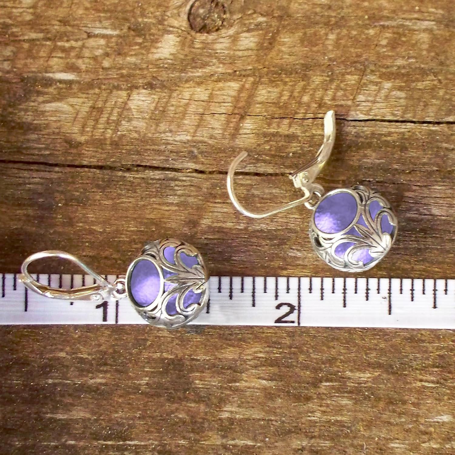 Bottled Up Designs Handmade Vintage Lace Leverback Earrings, Sterling Silver, Eco Friendly, Made in USA, Birthday Gifts, Mothers Day, Women, Anniversary