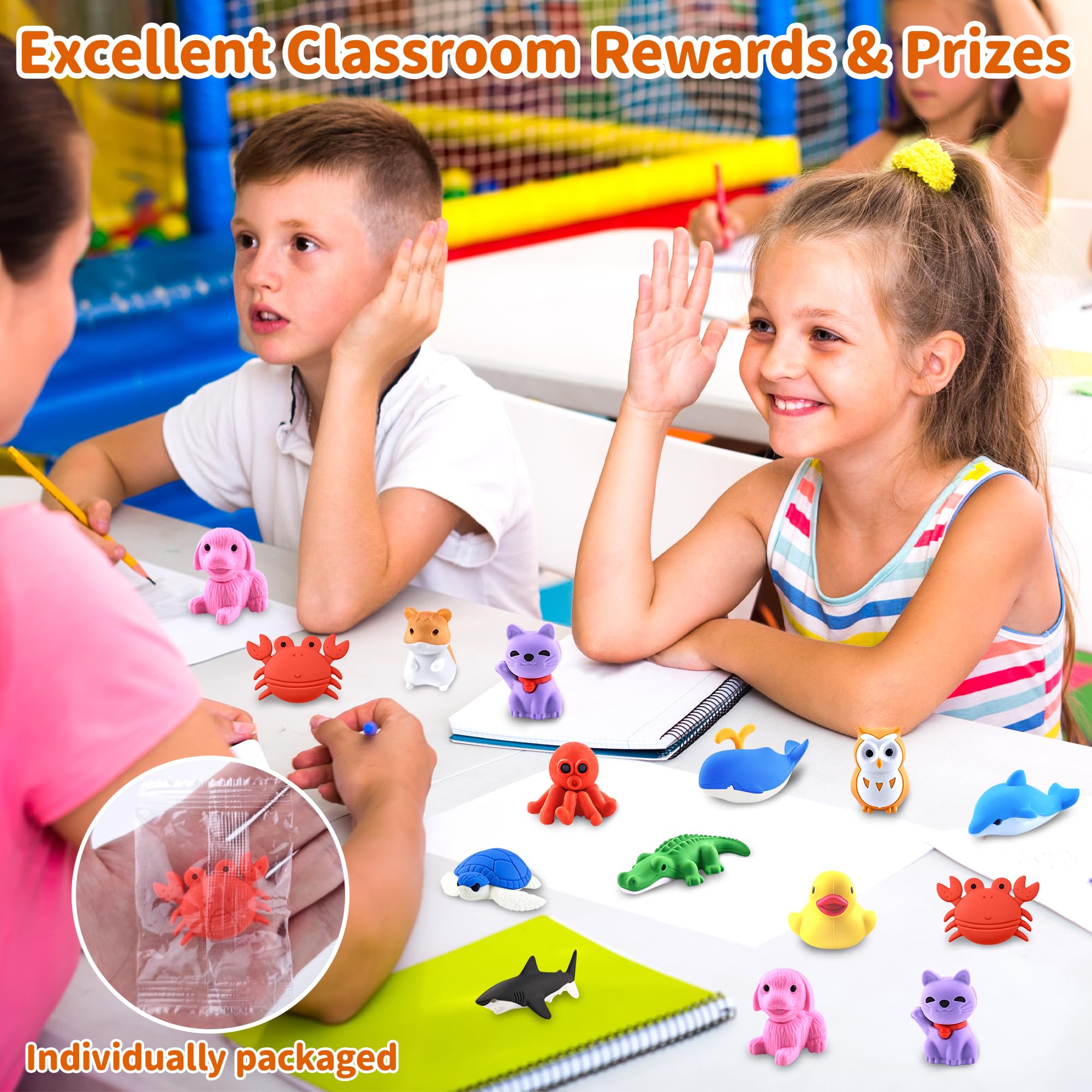 Alligator-Radiergummis für Kinder, 3D-Radiergummi, Tier-Radiergummi, Schreibtisch, Haustiere für Jungen, Mädchen, Klassenzimmerpreise, Spielbelohnung, Ostereier-Füller, Schulbedarf