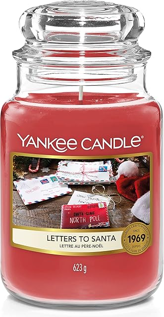 Yankee Candle Scented Candle | Letters to Santa Large Jar Candle | Burn Time: up to 150 Hours
