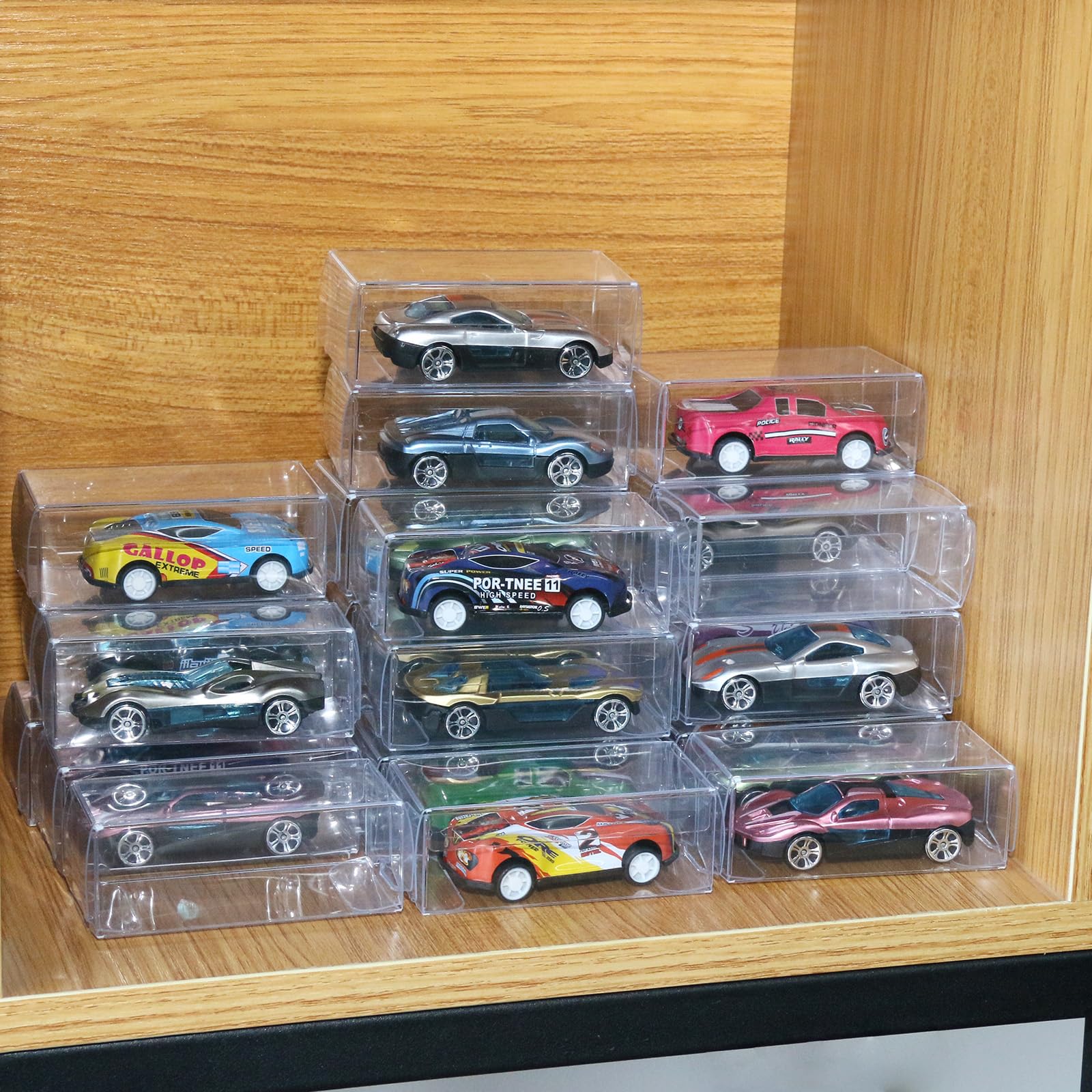 Vitrina Transparente de 100 Piezas, Caja de exhibición de encimera, Soporte Organizador de Cubos, protección a Prueba de Polvo, Vitrina para Figuras de acción, Juguetes, coleccionables, Modelo de
