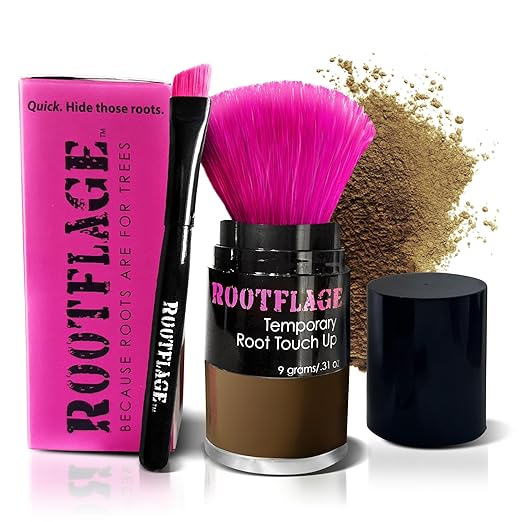Root Touch Up Hair Powder - Temporary Hair Color, Gray Coverage, Root Concealer, Thinning Hair Filler, Dry Shampoo, Eyebrow Filler (06 Golden Brown) .31 oz