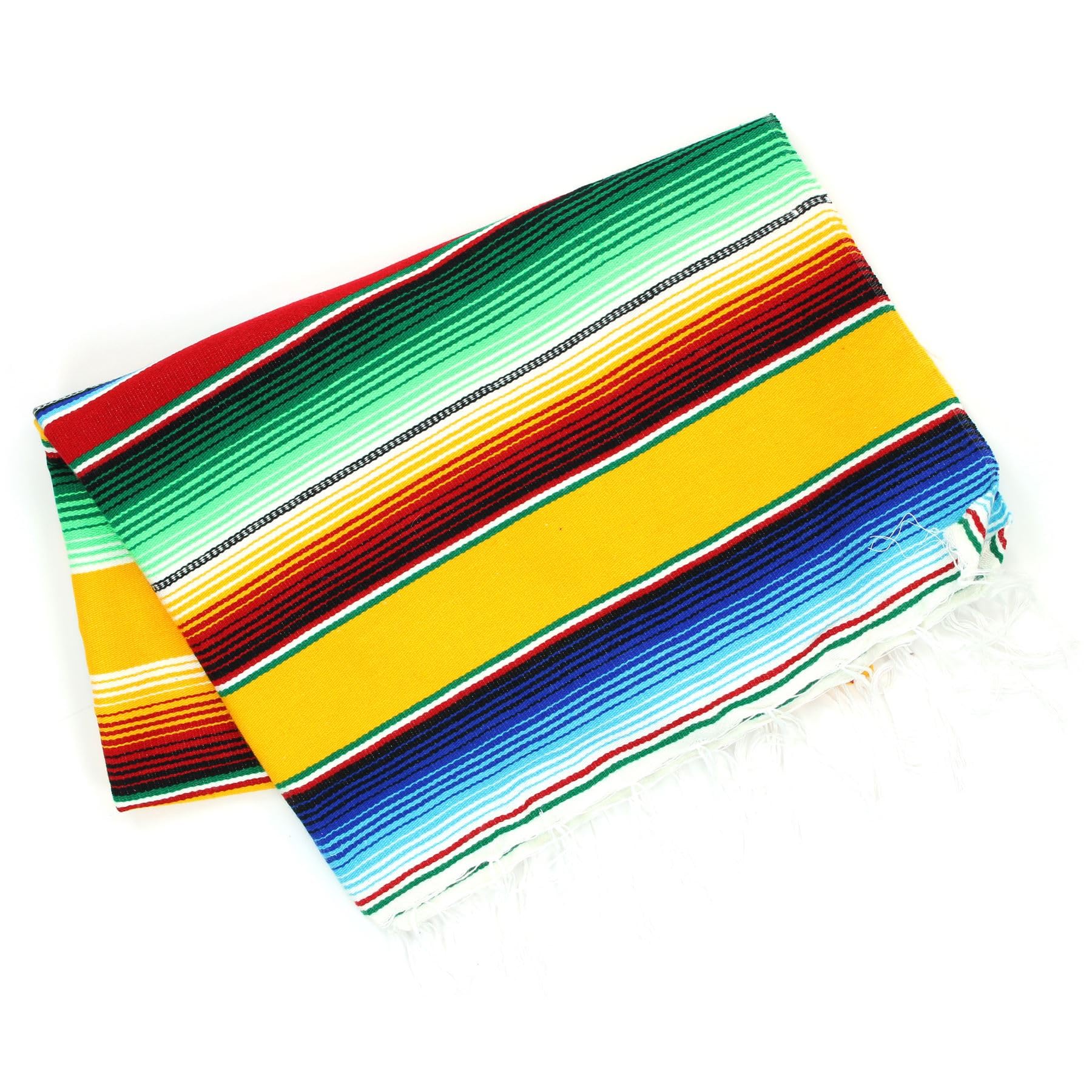 LOUDelephant Handwoven Mexican Serape Small 192cm x 88cm - Yellow