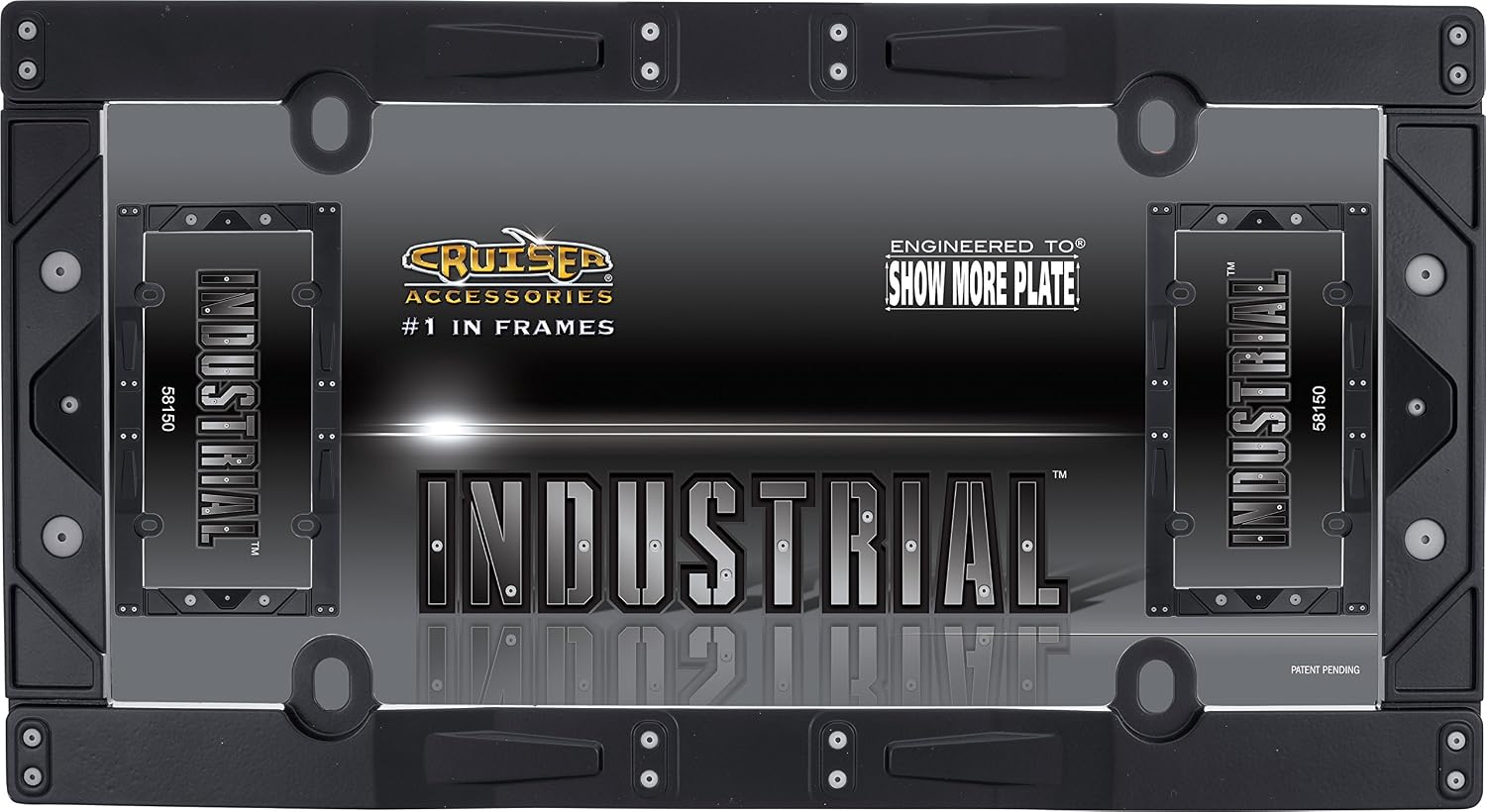 Cruiser Accessories 58150 Matte Black License Plate Frame, 1 Pack