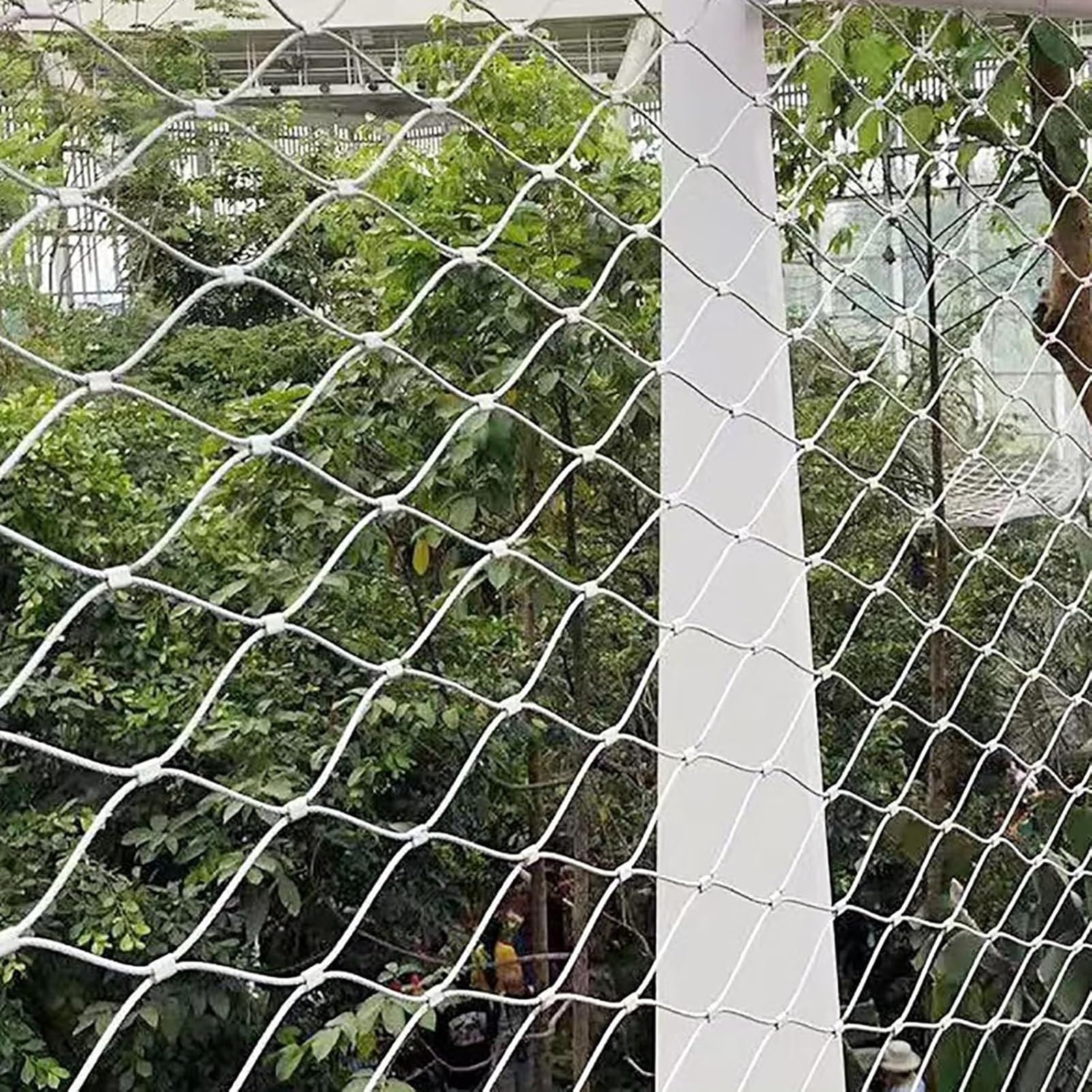 Rete di sicurezza flessibile in acciaio inossidabile per balconi e scale, rete di supporto per piante rampicanti, 0,8 x 9 m, soluzione di protezione durevole