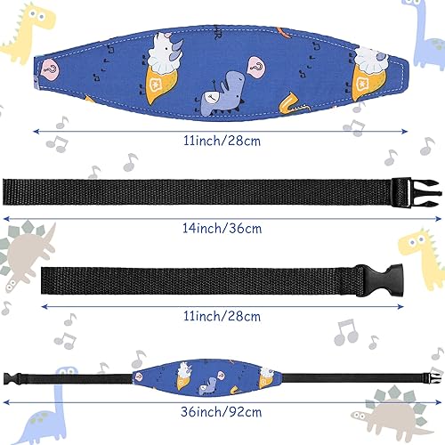 Miniatura 2 de 2 piezas de correa de soporte para la cabeza del asiento de coche para bebé, reposacabezas para dormir, reposacabezas para cuello, diadema para