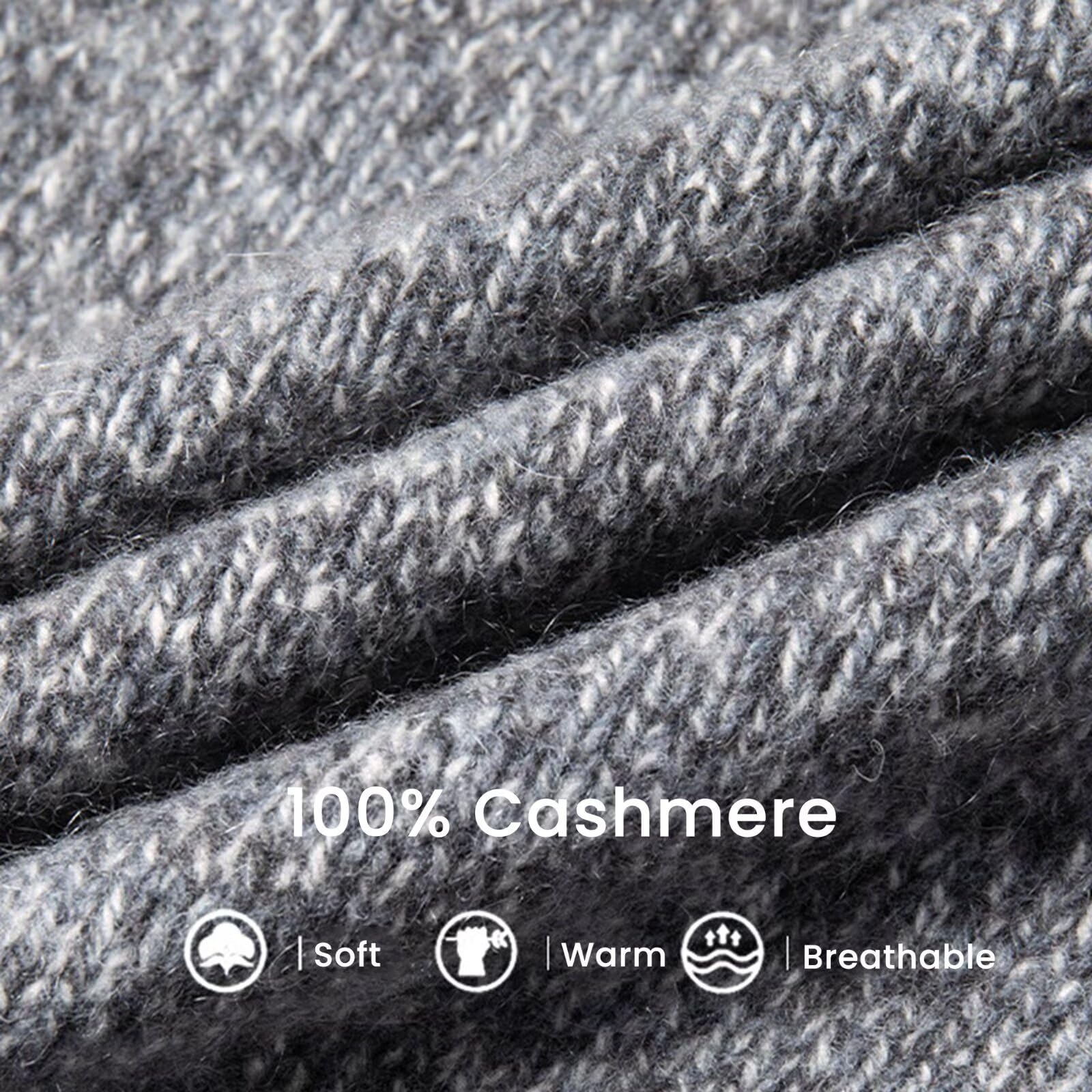 HNVAVQ Cárdigan Hombre 100% Cachemira Chaqueta de Punto Cuello V | 100% cachemira, suave transpirable, cuello V elegante, botones frontales, ideal con camisa o chaqueta