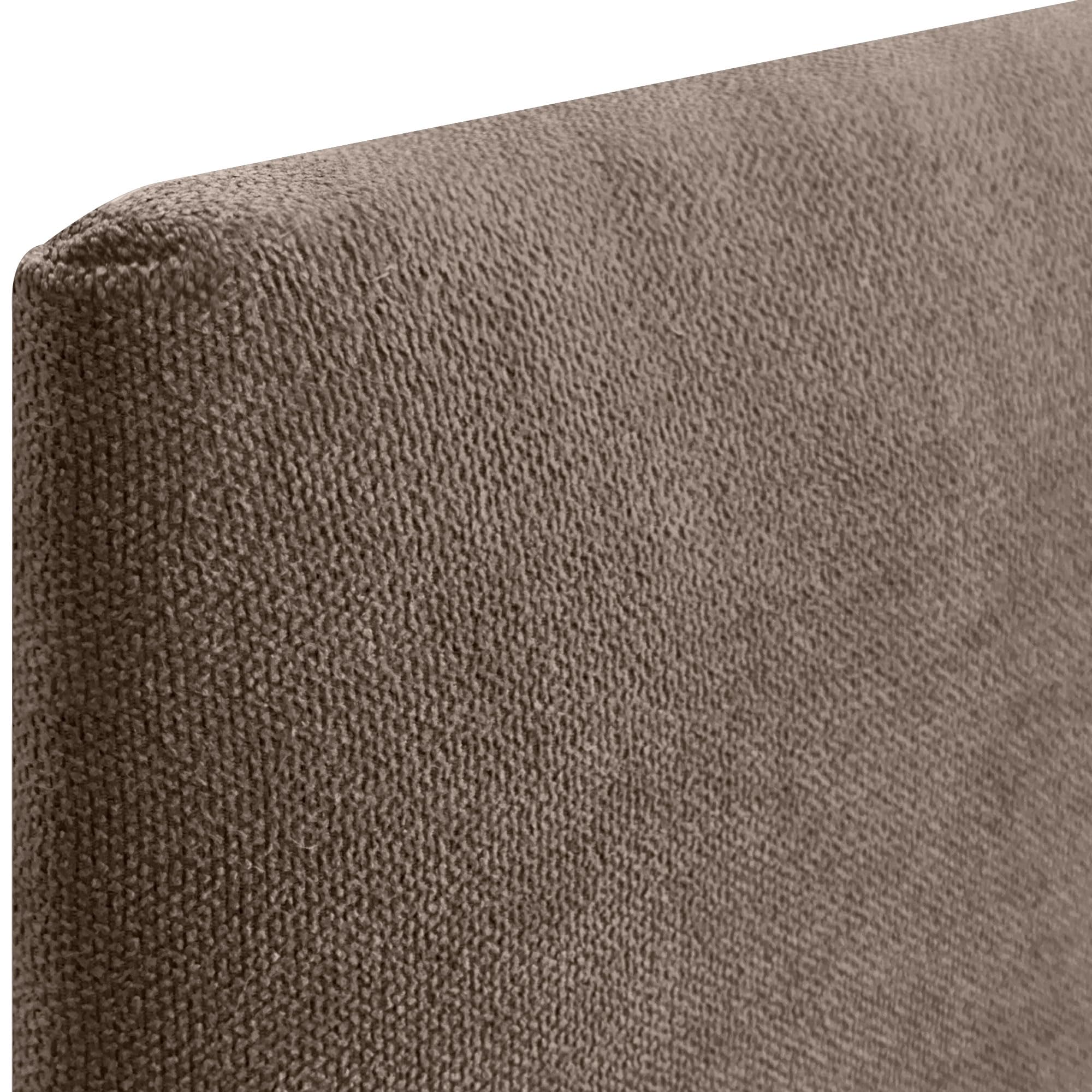 DHOME Tête de Lit Capitonnée Unie en Tissu Aqualine Hauteur 70CM Épaisseur 4cm et 8cm pour Mur Acoustique Têtes de Lit Absorbantes Chambre Lit (Marron, 160cm, Épaisseur 8cm)
