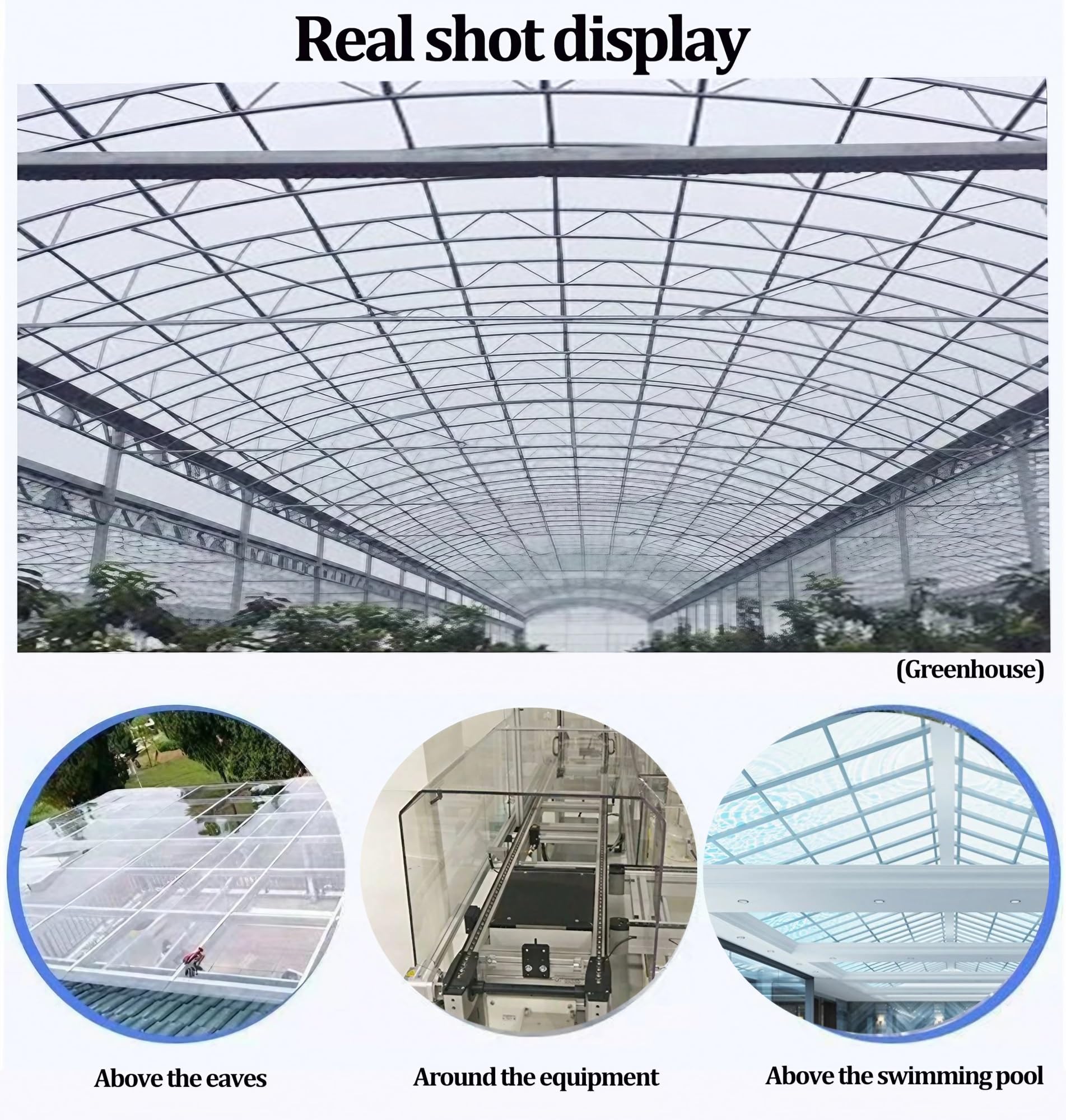 NEPHRA Policarbonato Placas Transparente, Tejados de Plastico Exterior, Planchas de Policarbonato para Tejados, Placas para Invernaderos, Paneles Impermeable para Tejado(1.22mx3m)