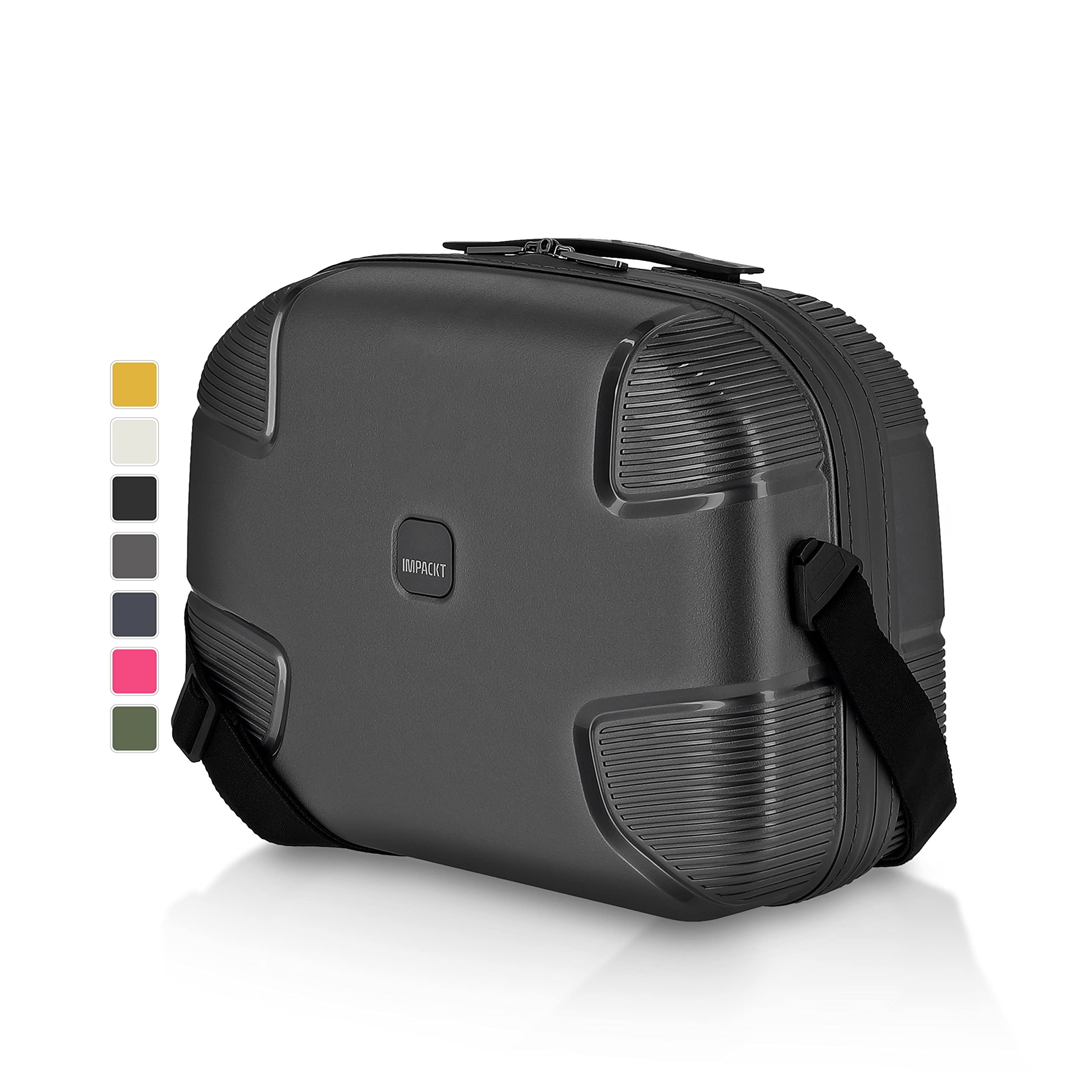 IMPACKT IP1 Makeup Case Made of Recycled Material with 6 Years Warranty; Sustainable Beauty Case with Insert Function; 40 cm, 1.5 kg, 22 litres, Hierro Grey, Handgepäck, Casual