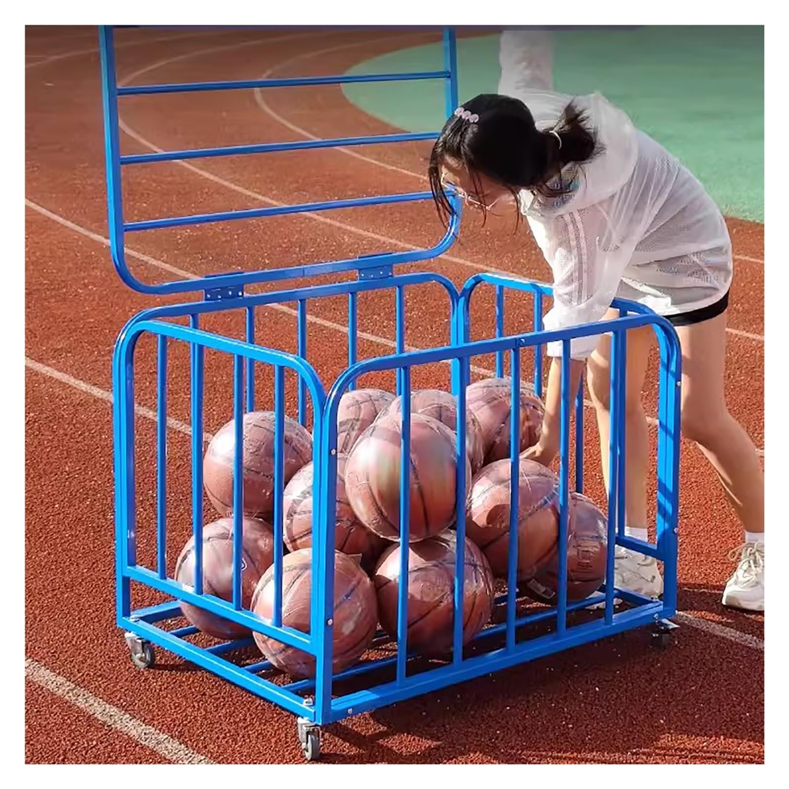 ボール整理カゴ スクールナーサリービーチ ボール収納カート ホイール