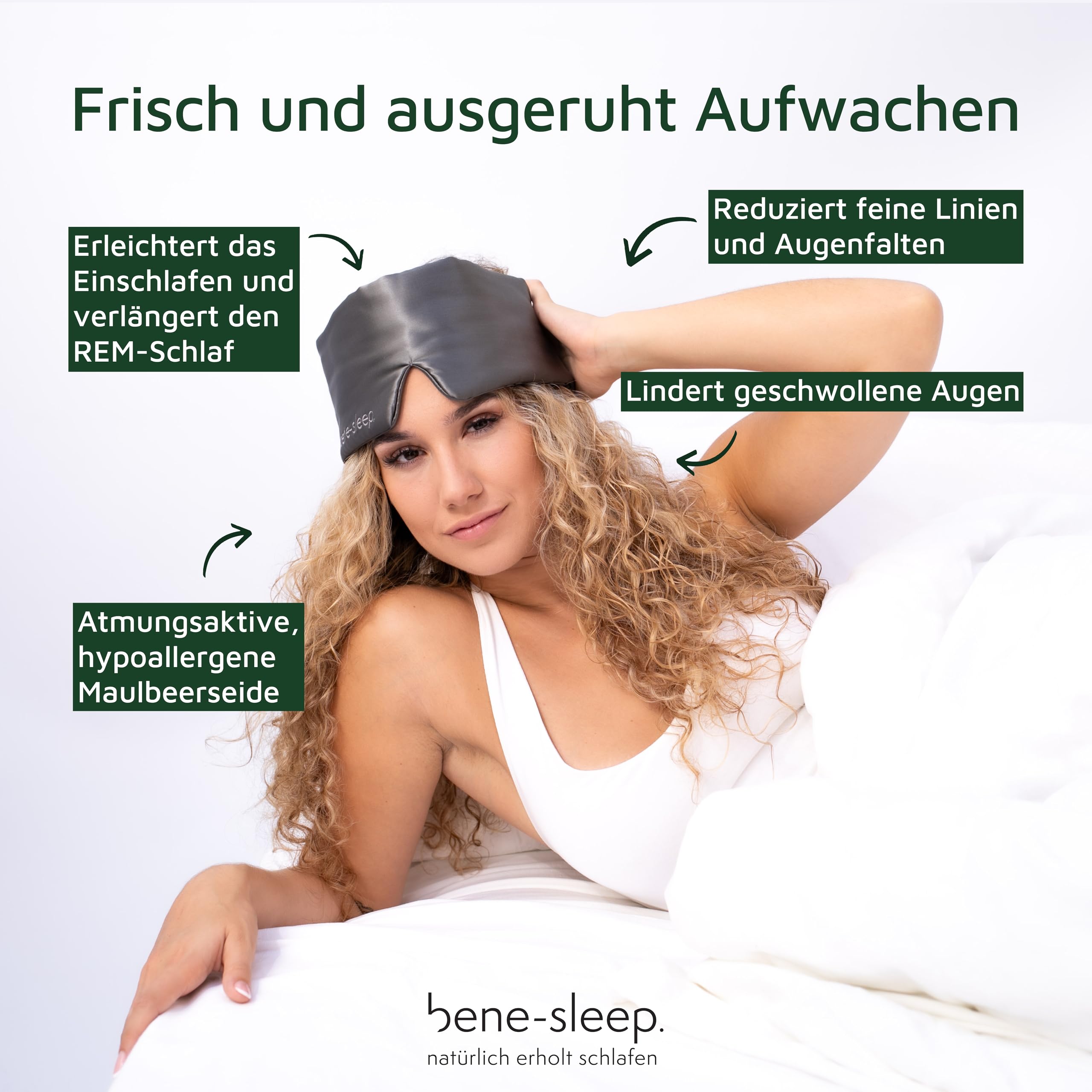 Masque de sommeil en soie de qualité supérieure - 100 % étanche à la lumière - Rembourrage doux pour les nuages - Lunettes pour un sommeil réparateur - Doux pour la peau et luxueux - Pour