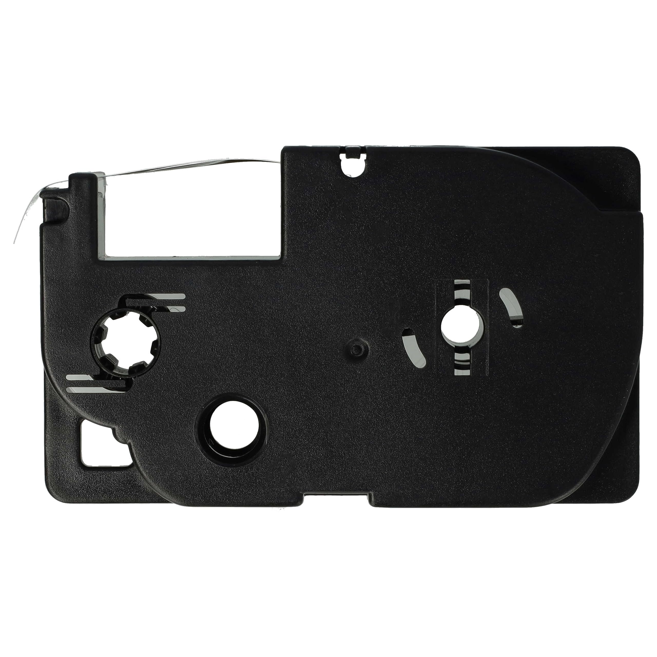 vhbw 10x Schriftband-Kassette Ersatz für Casio XR-9WE | XR-9WE1 für Etiketten-Drucker 8m x 9mm Schwarz auf Weiß