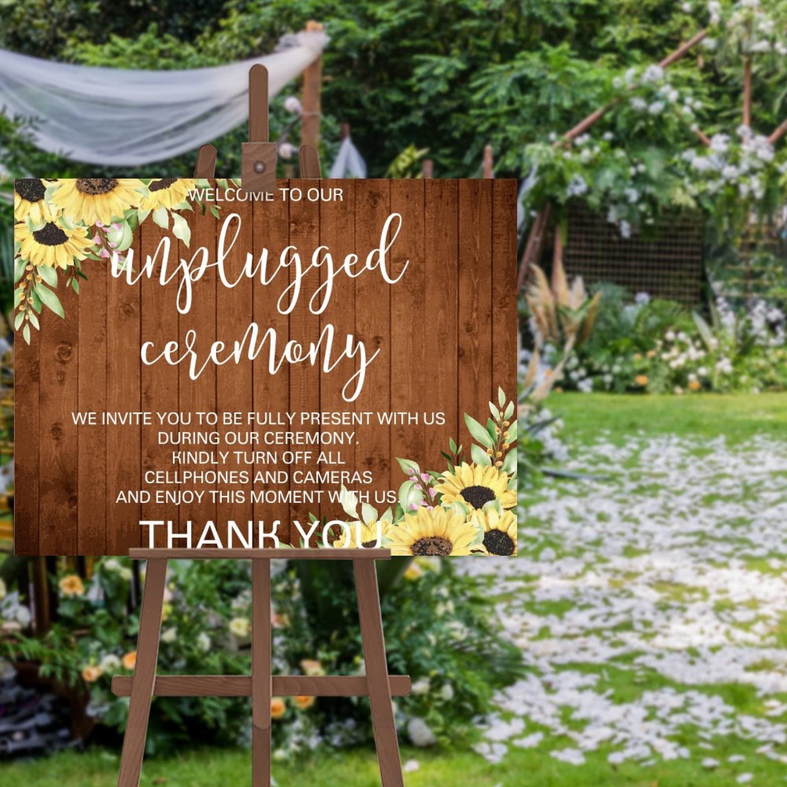 Décoration de cérémonie de mariage panneau bienvenue personnalisé nom