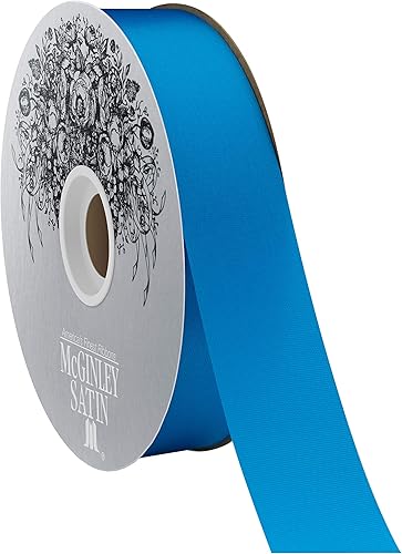 McGinley Mills - Cinta de satén de acetato de 1.3 pulgadas de ancho, azul turquesa, carrete de 100 yardas disponible en Yaxa Guatemala