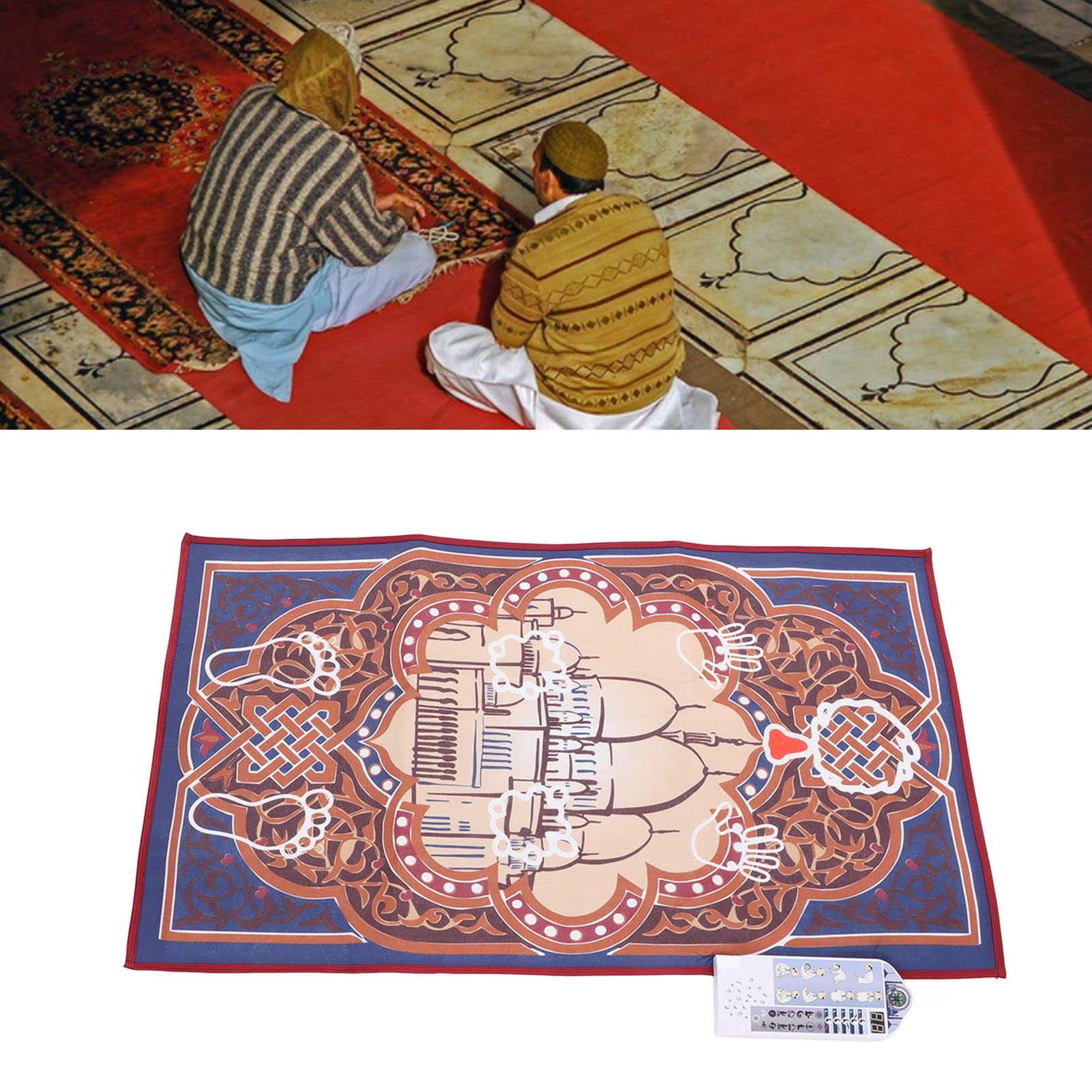 Jiawu Tapis de Prière Musulman Interactif Électronique, Sensible au Toucher, D'enseignement Intelligent pour la Prière Éducative Islamique (F1)